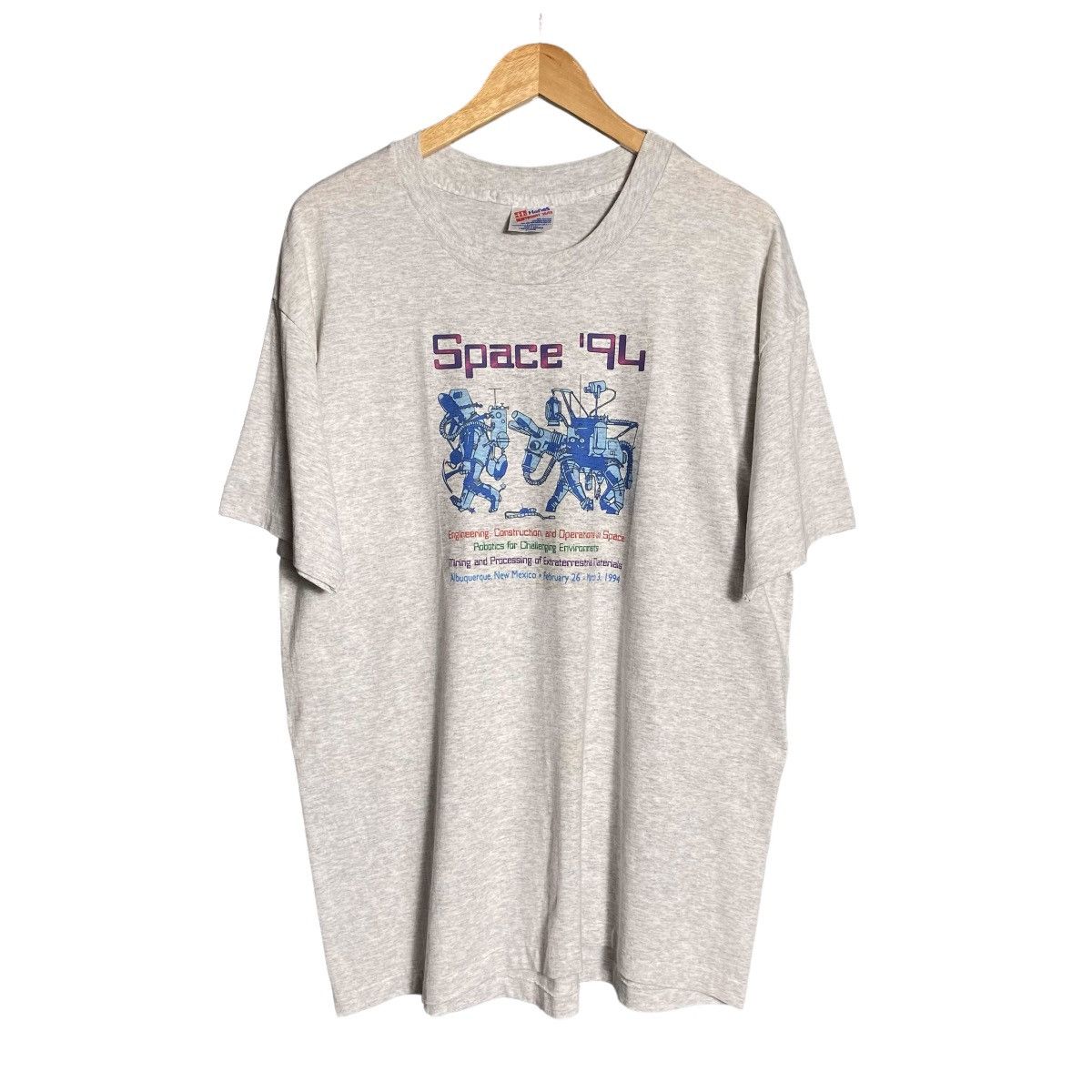Vintage Vintage 90s Space Single Stitch T-Shirt Size US XL / EU 56 / 4 - 2 Thumbnail