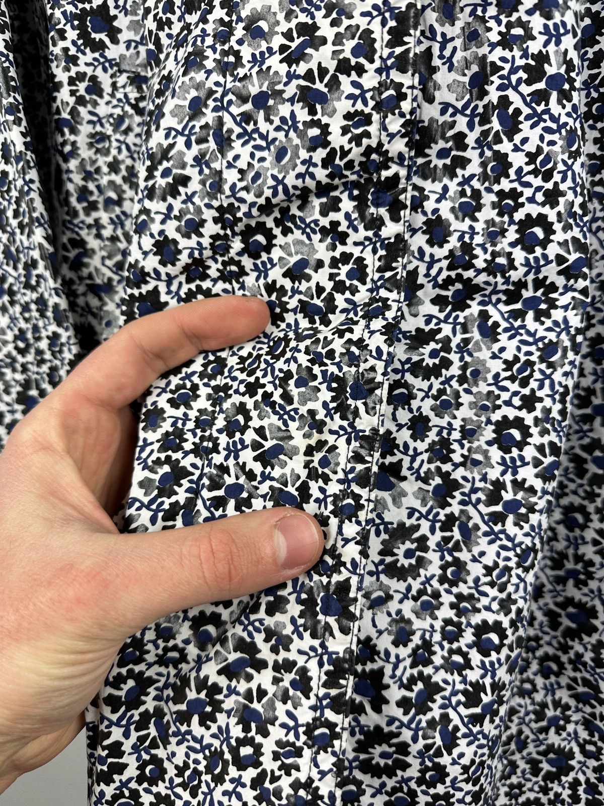 Jil Sander × Vintage Jil Sander Floral Print Trench Coat Jacket Size L / US 10 / IT 46 - 8 Thumbnail