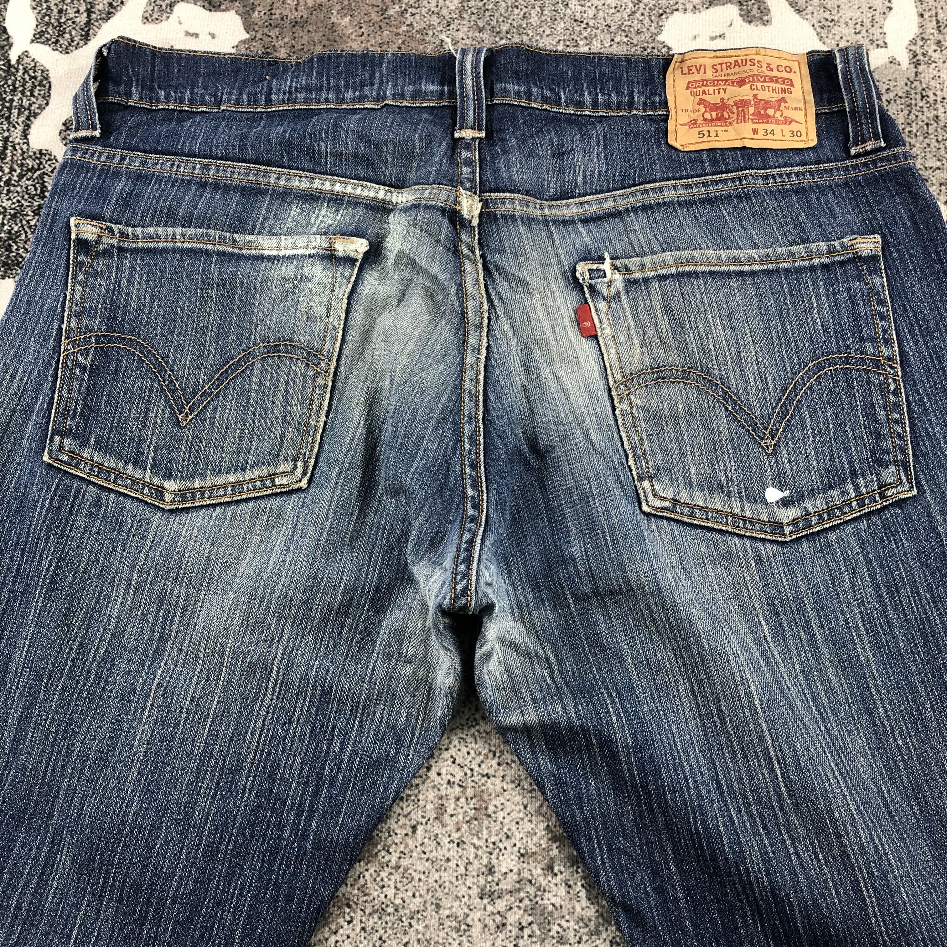 Levi's Levis 511 Jeans Faded Blue Denim KJ1048 Size US 36 / EU 52 - 4 Thumbnail