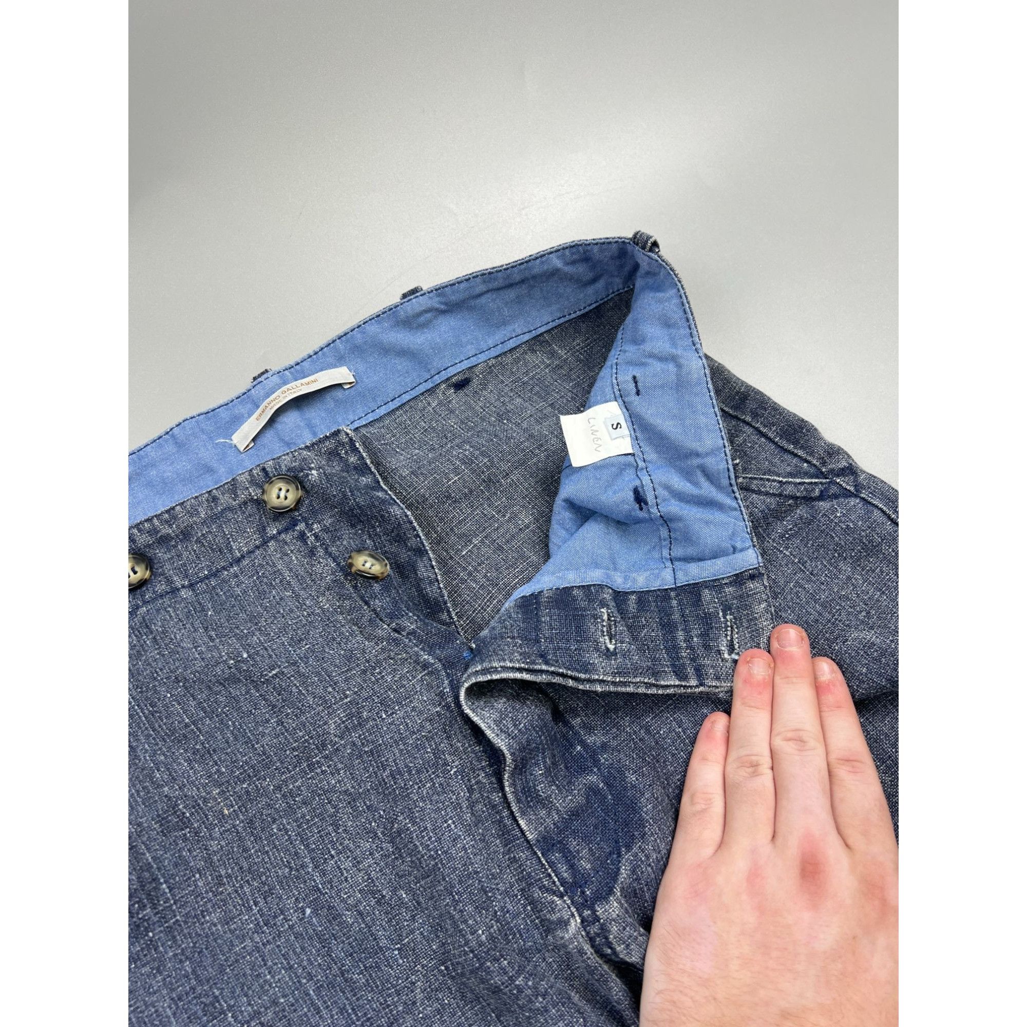 Ermanno Gallamini Ermanno Gallamini Linen Stonewashed Pants (Y0951) Size US 30 / EU 46 - 5 Thumbnail