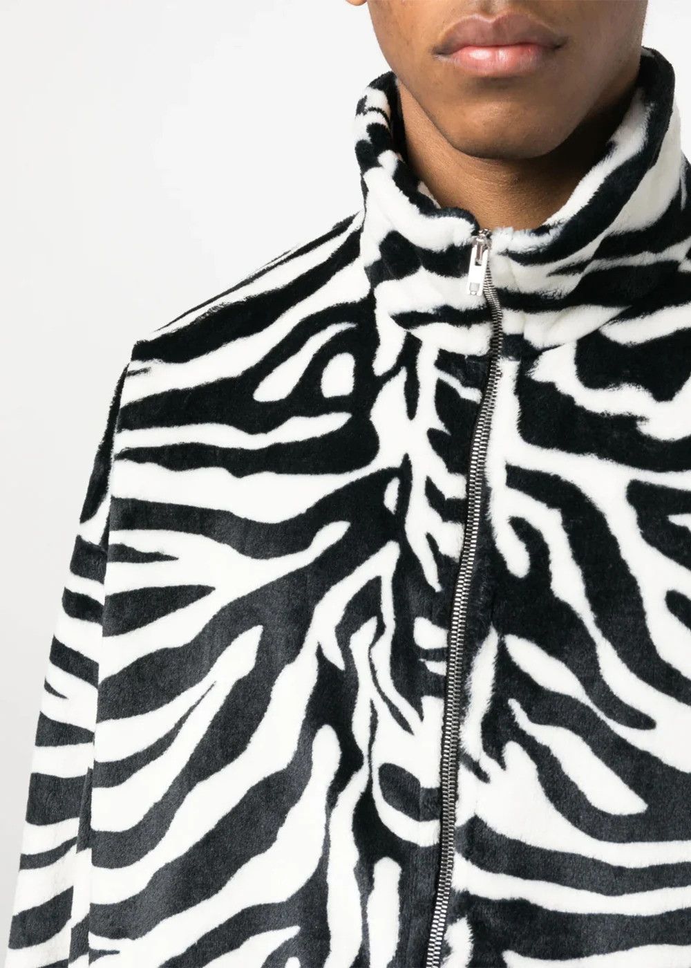 Vetements RARE Runway Zebra Print Fleece Zip Side Pocket Jacket SS23 Size US L / EU 52-54 / 3 - 18 Thumbnail