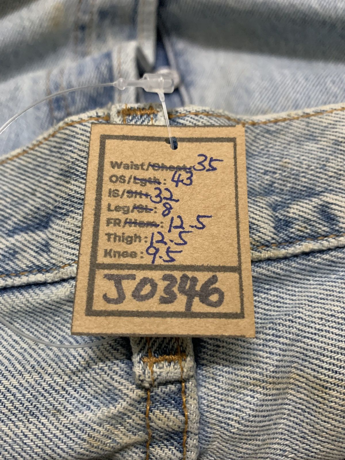 Levi's VTG Levi's 501 Light Wash Repaired Distressed Jeans Size US 35 - 15 Thumbnail