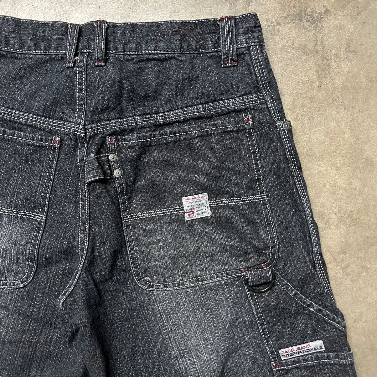 Affliction × JNCO × Southpole Vintage Y2K Paco Jean Company Faded Black Denim Jean Shorts Size US 30 / EU 46 - 2 Thumbnail