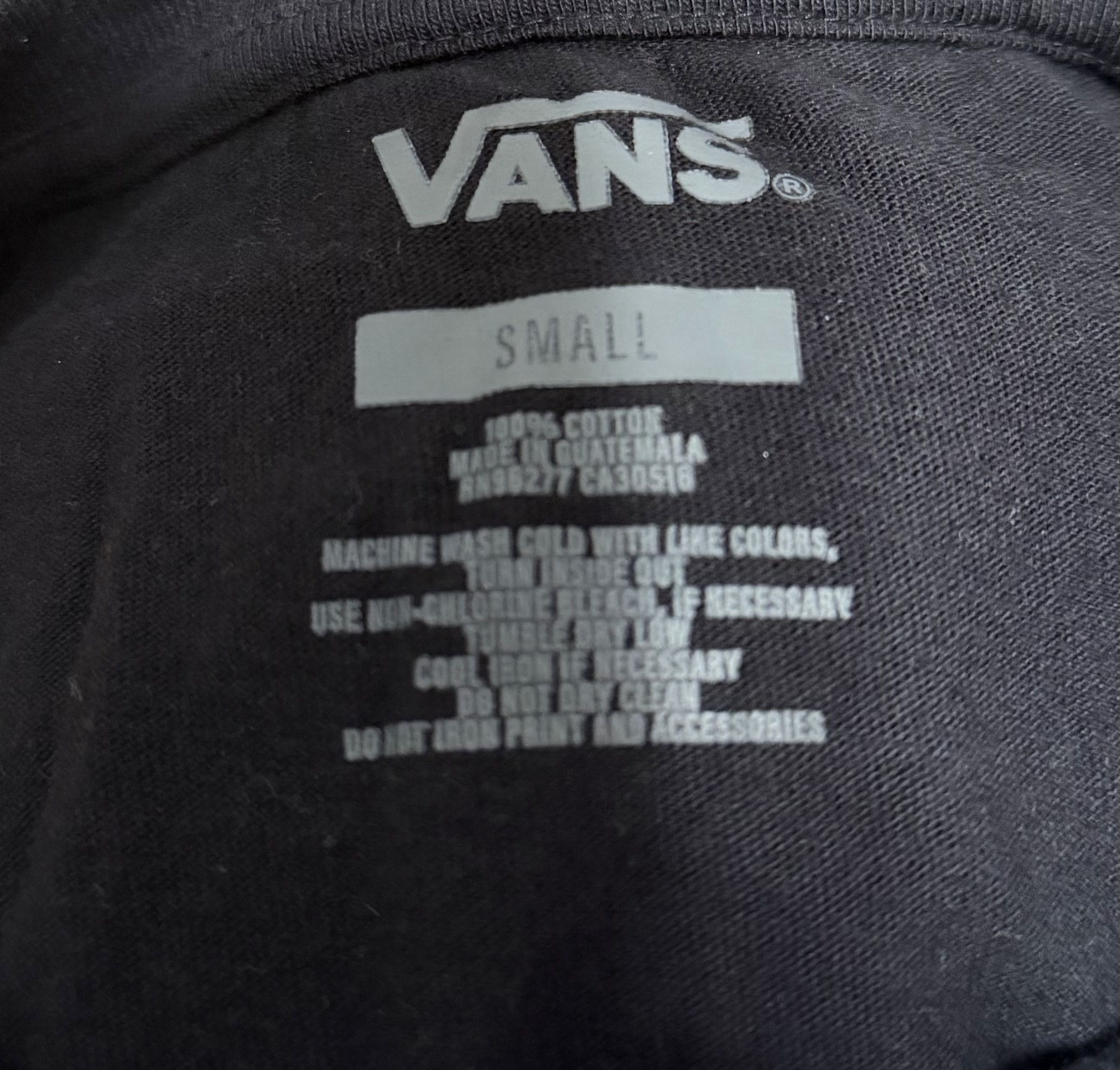 Vans Vans “Off the Wall” Peace Checkerboard Graphic Tee – Black Size US S / EU 44-46 / 1 - 6 Thumbnail