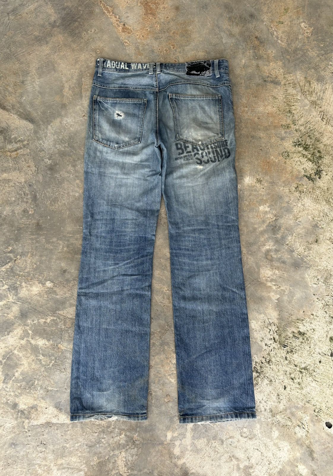 Hysteric Glamour Distressed Denim Nature And Blue Ifsixwasnine Style Jeans Size US 33 - 2 Thumbnail