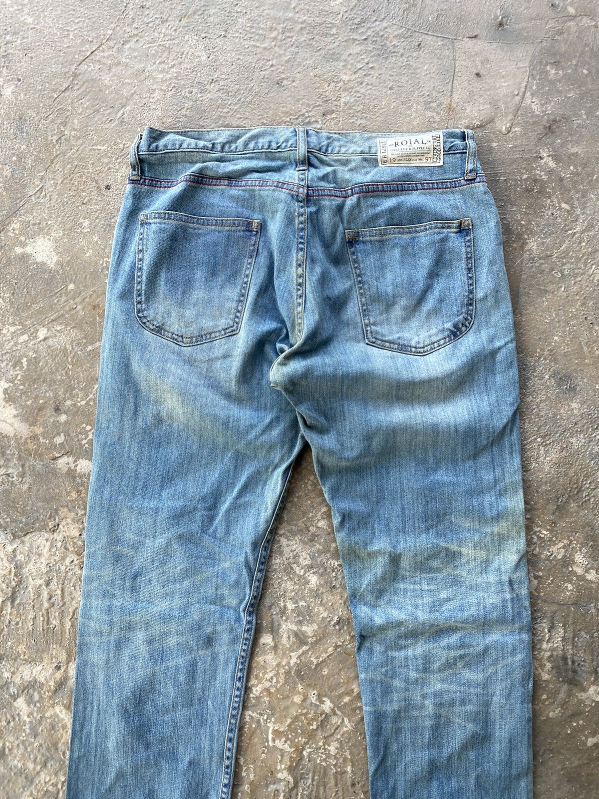 Japanese Brand Vintage Roial Jeans - 1997 California Denim, Sashiko Style Size US 32 / EU 48 - 9 Thumbnail