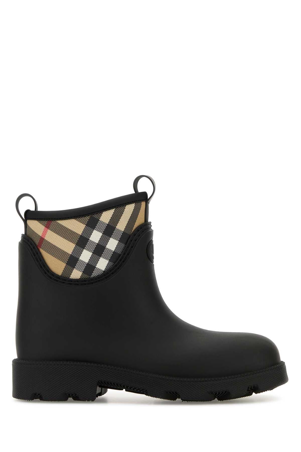 Black Rubber Marsh Stamp Ankle Boots, Women's (Size 6)
