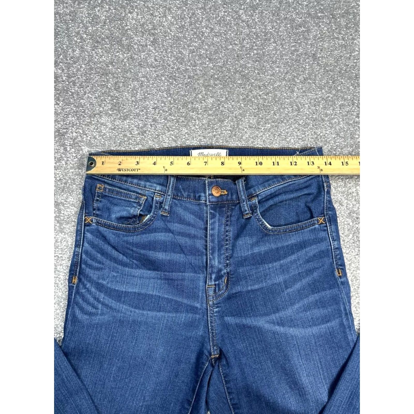 Madewell Madewell Roadtripper Jeans Womens 28 Blue Denim Logo Mid Rise Skinny Leg 28x28 Size 28" / US 6 / IT 42 - 6 Thumbnail