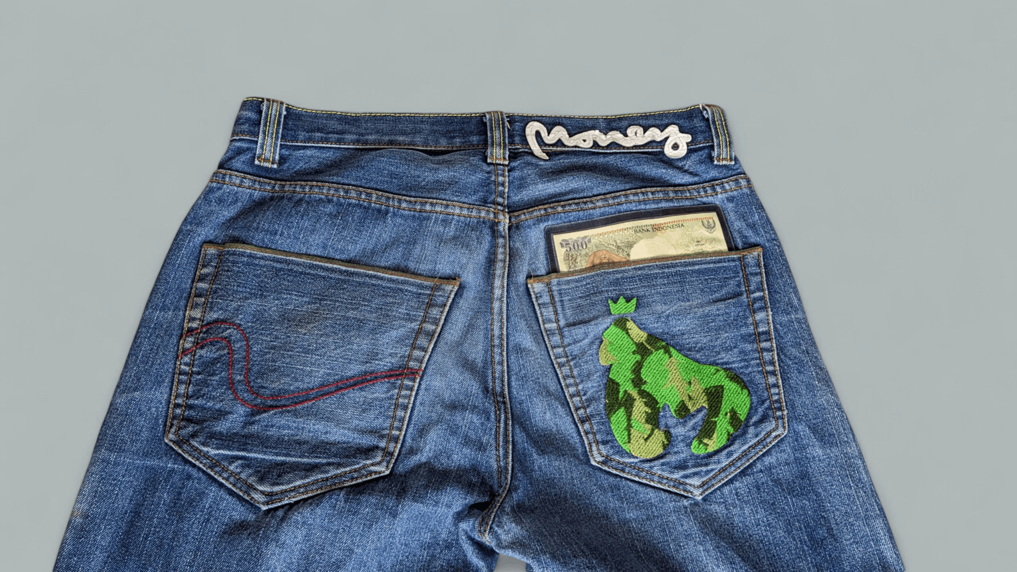 Other RARE Money Clothing Selvedge Denim Jeans 500 Rupiah Sz 30 Size US 30 / EU 46 - 4 Thumbnail