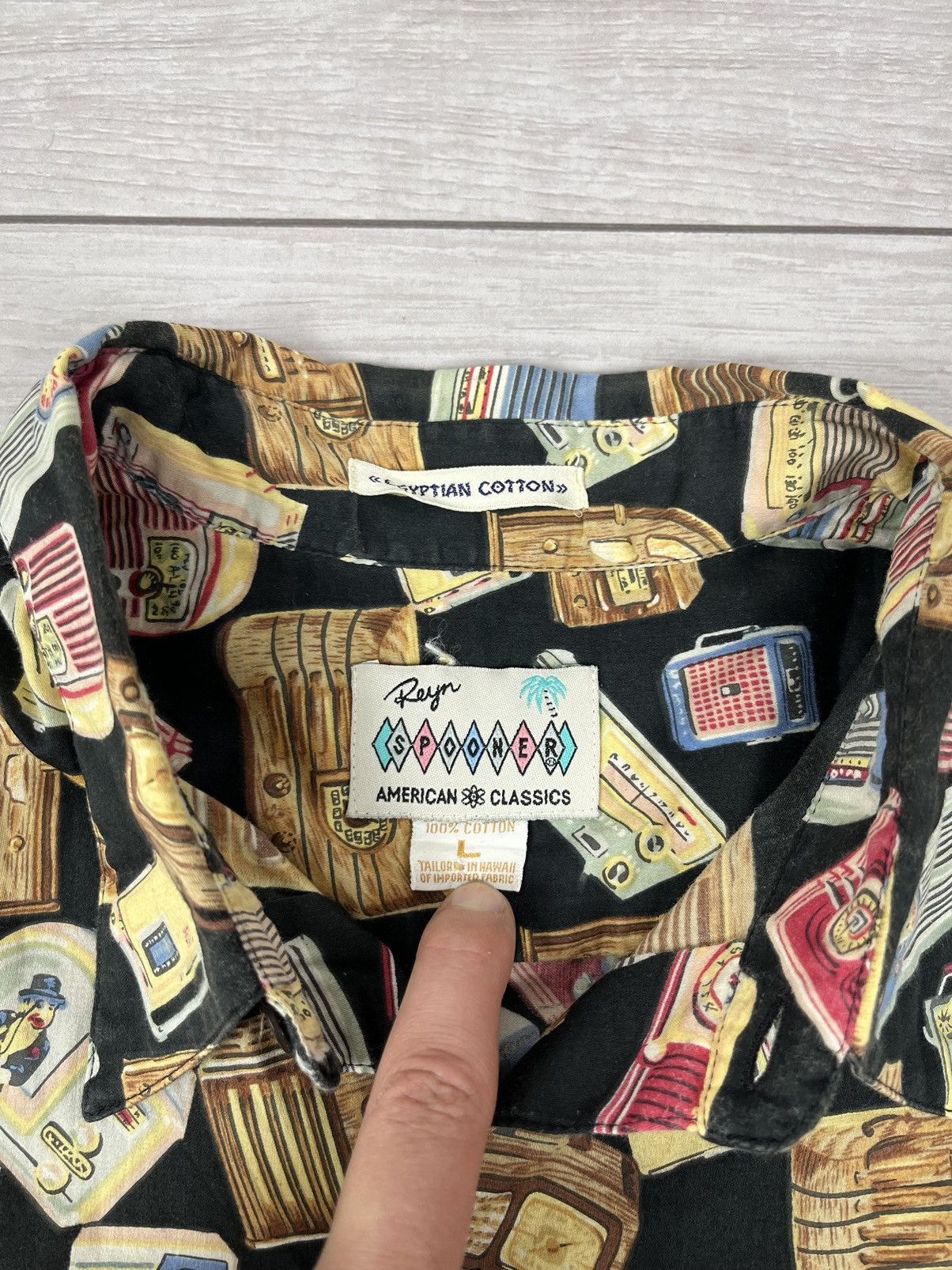 Reyn Spooner Reyn Spooner Egyptian Cotton Over Print Hawaiian Shirt Size US L / EU 52-54 / 3 - 7 Thumbnail