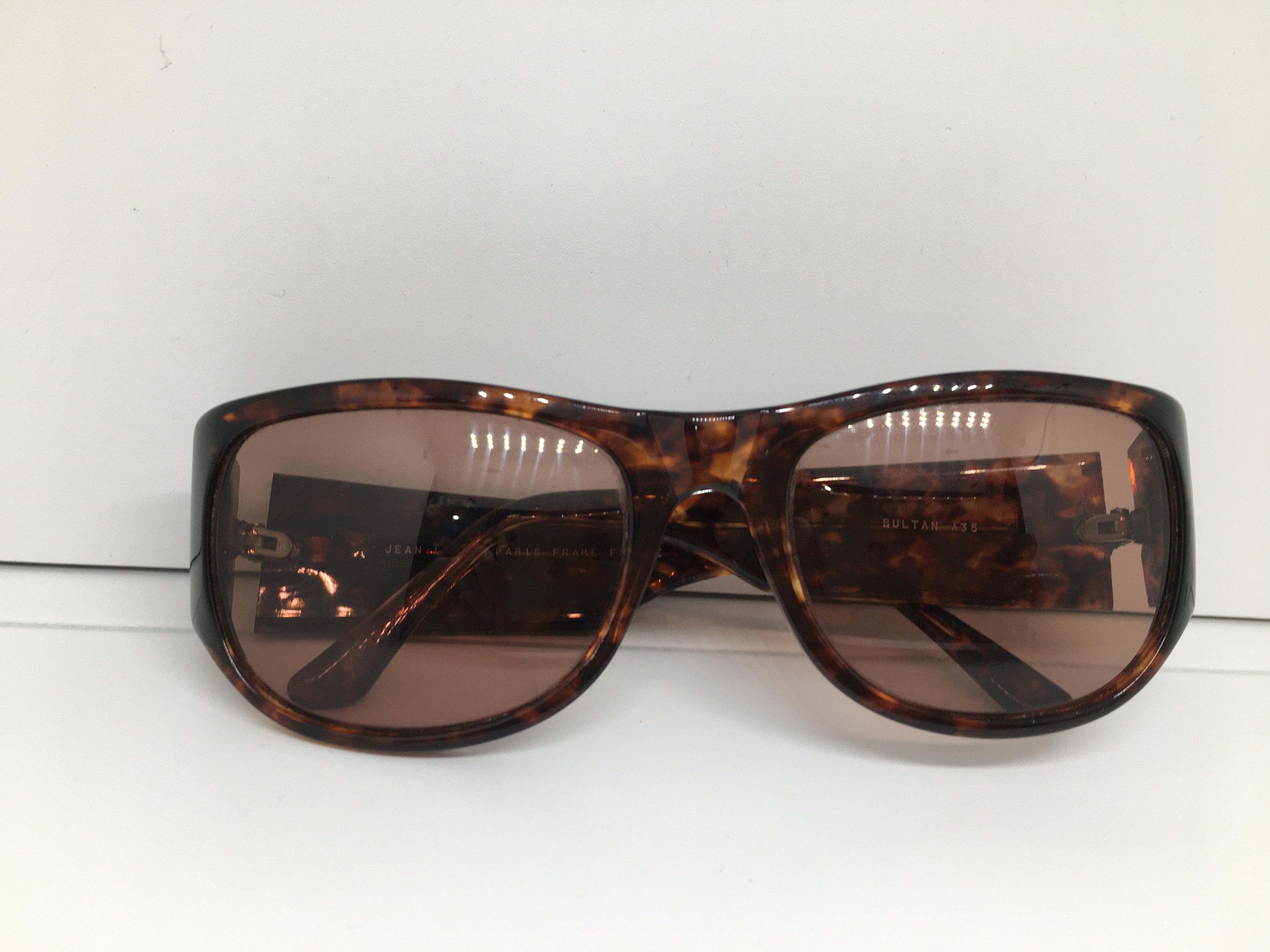 Vintage Vintage Jean Lafont Paris Tortoise Sunglasses Frame France Size ONE SIZE - 7 Thumbnail