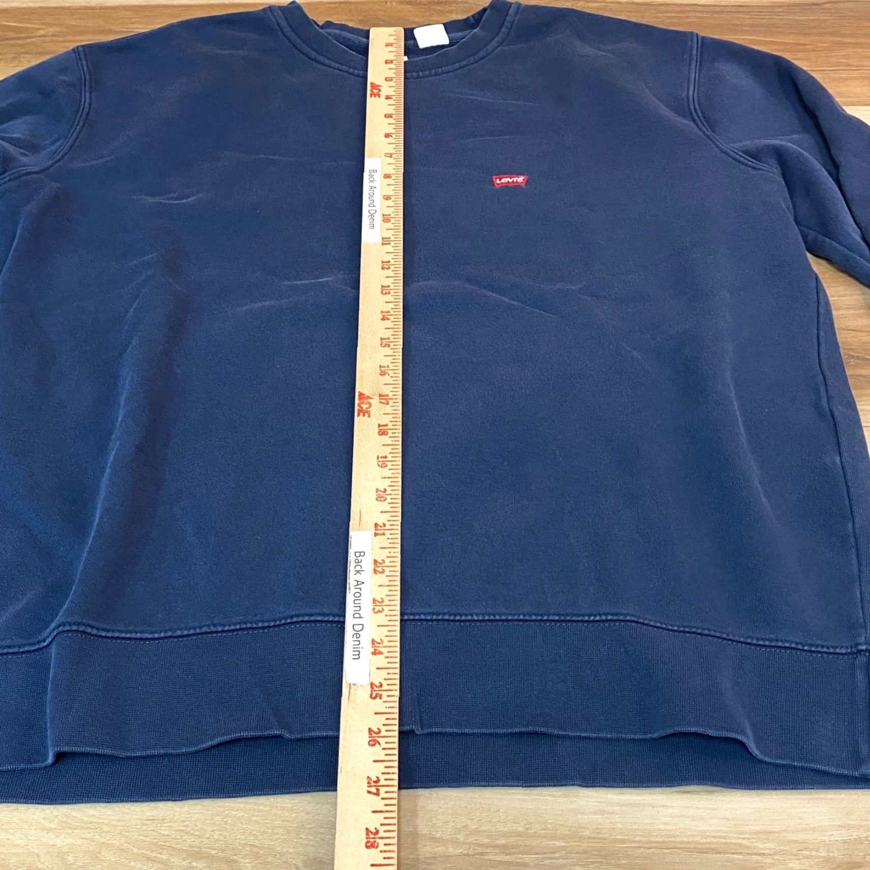 Levi's Levis Mens Standard Fit Crewneck Sweatshirt L Navy Blue Batwing Logo Embroidered Pullover Classic Cadence Size US L / EU 52-54 / 3 - 6 Thumbnail