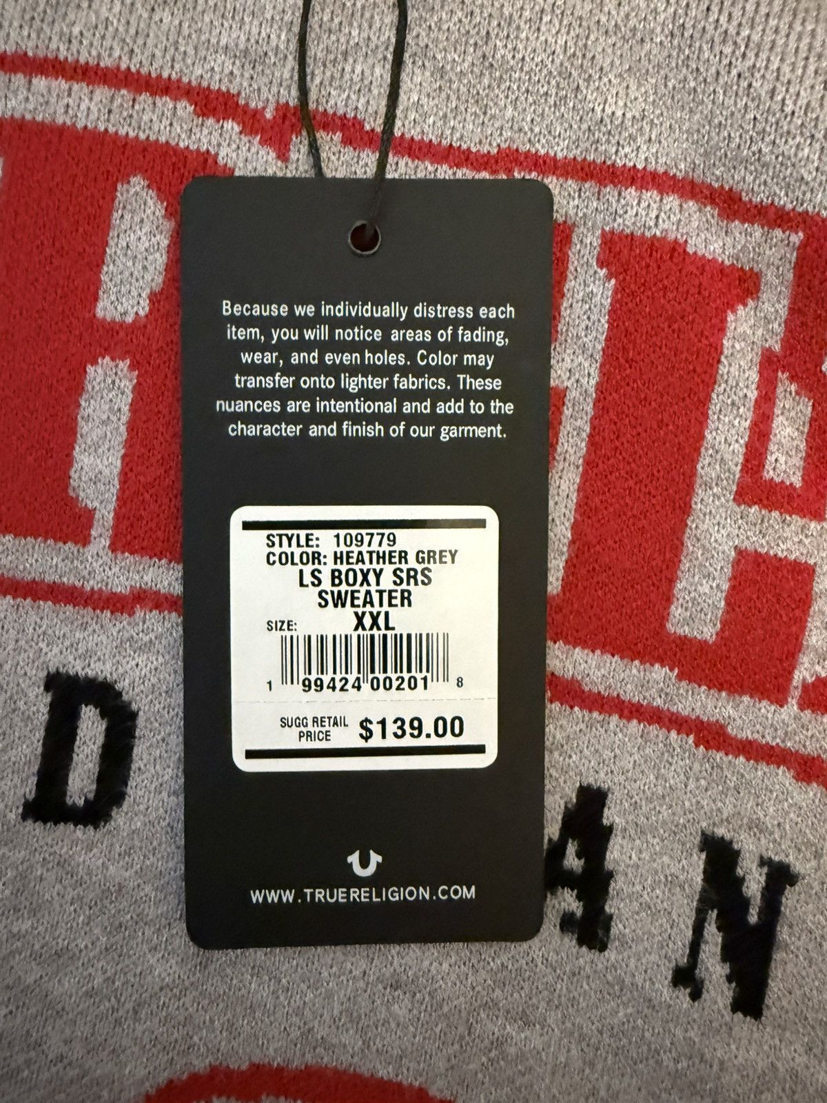True Religion True Religion LS Boxy Sweater Size US XXL / EU 58 / 5 - 3 Thumbnail