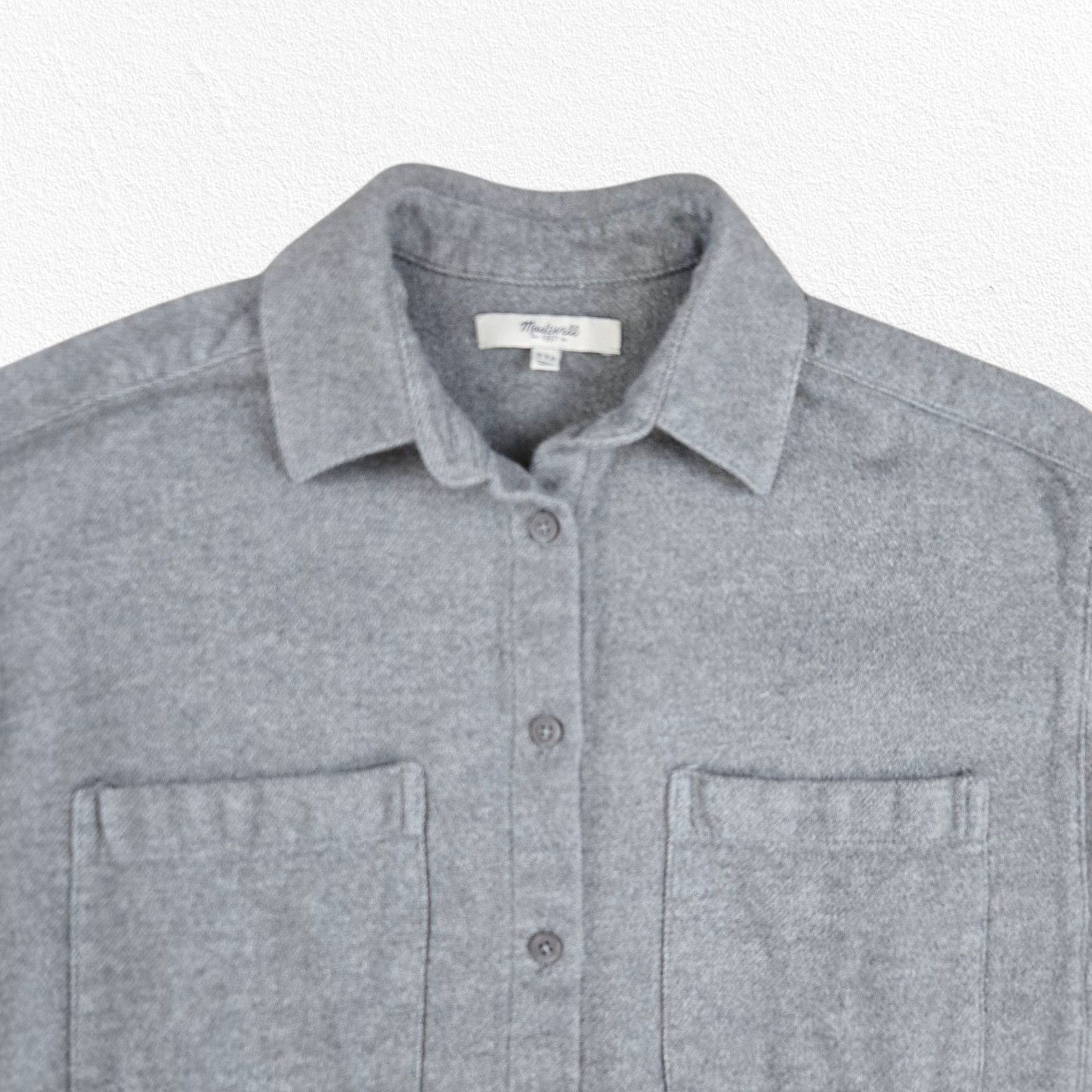 Madewell Madewell Gray Sunday Button-Down Flannel Shacket Size XXS Size XXS / US 00 / IT 34 - 3 Thumbnail