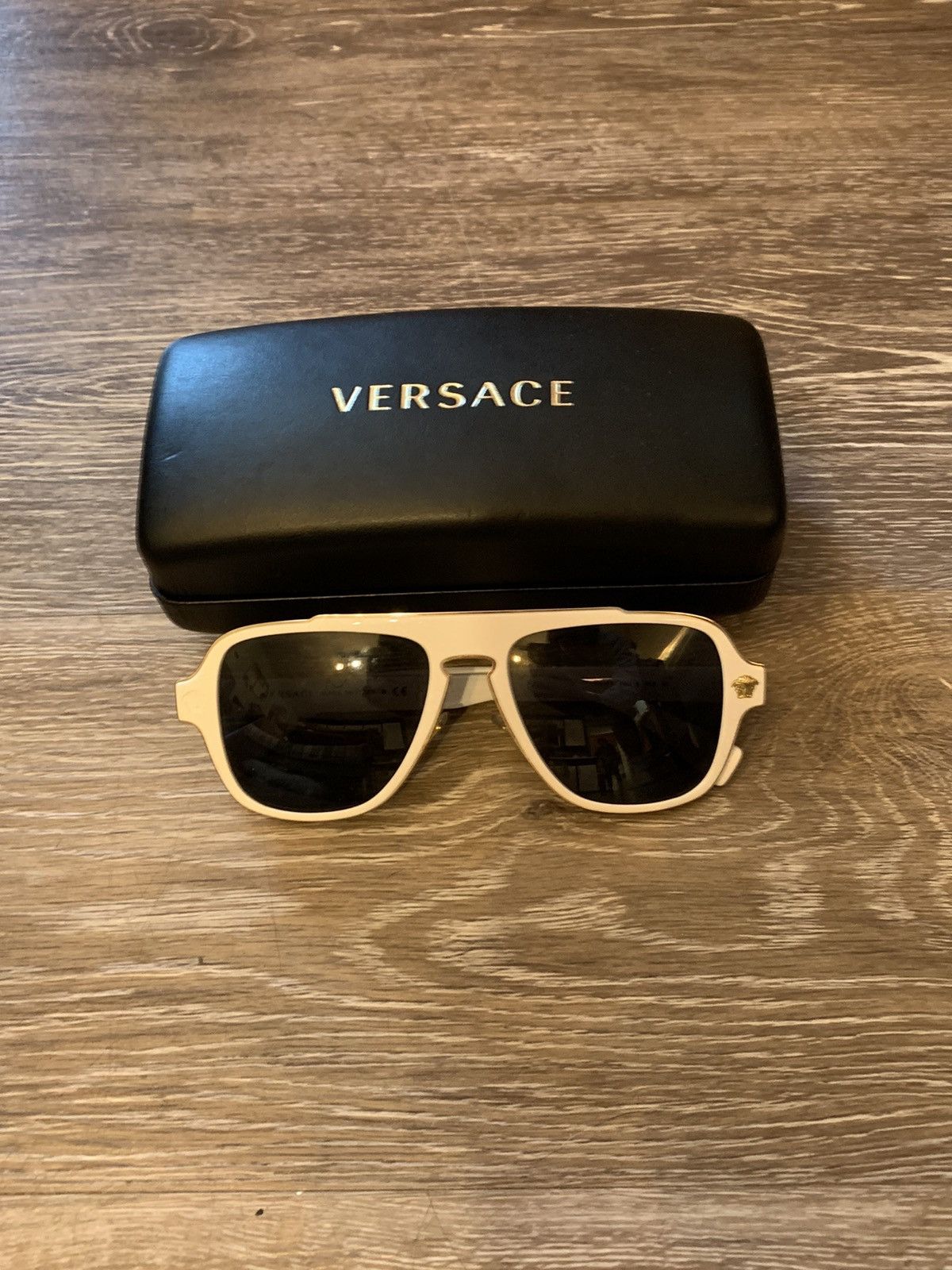 Versace NEW VERSACE VE2199 1002/87 SUNGLASSES VERSACE MOD 2199 WHITE Size ONE SIZE - 6 Thumbnail