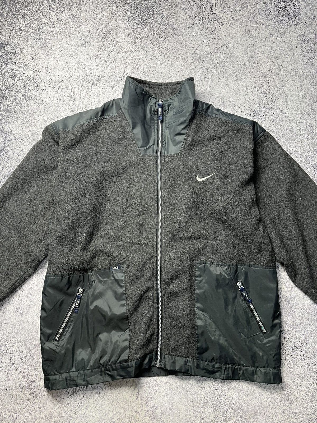 Nike Vintage Nike Zoom Fleece Jacket Baggy styles 90's Y2K Size US XXL / EU 58 / 5 - 3 Thumbnail