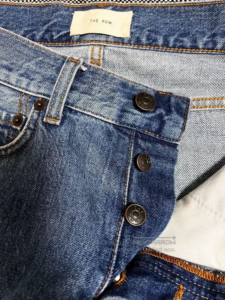The Row The row size 4 Mid-rise blue washed dark stripe straight le Size 24" / US 00 / IT 34 - 5 Thumbnail