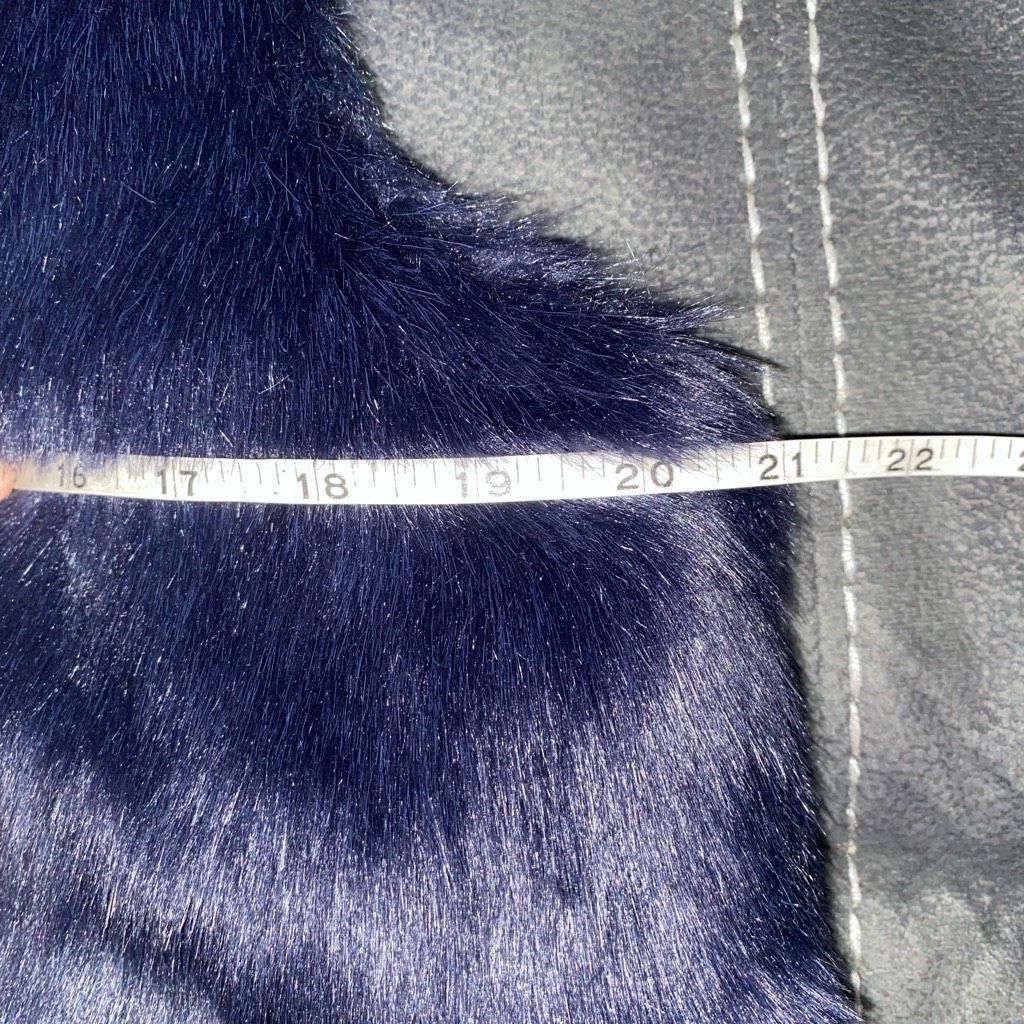Other A New Day women S open front sleeveless faux fur jacket navy Size S / US 4 / IT 40 - 10 Thumbnail