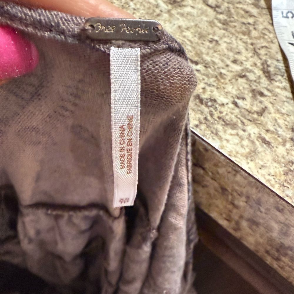 Free People Free People Gray Asymmetrical Embellished Tank Top Size XS / US 0-2 / IT 36-38 - 7 Thumbnail
