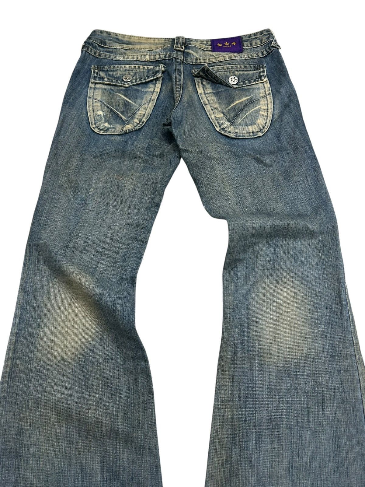 Hysteric Glamour Pep Jean Flare Mud Washed Clawn Mark Distressed Low Rise Size US 30 / EU 46 - 14 Thumbnail