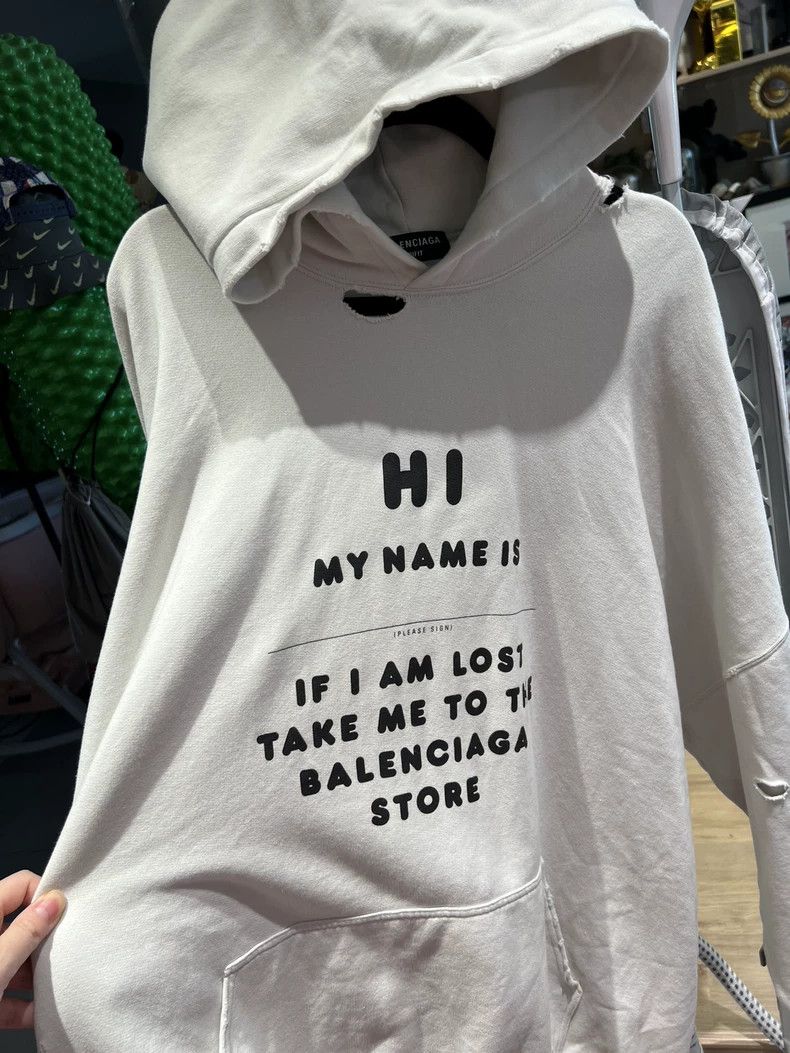 Balenciaga Balenciaga Grey Hi Destroyed Hoodie New with Tag S In Stoc Size US S / EU 44-46 / 1 - 3 Thumbnail