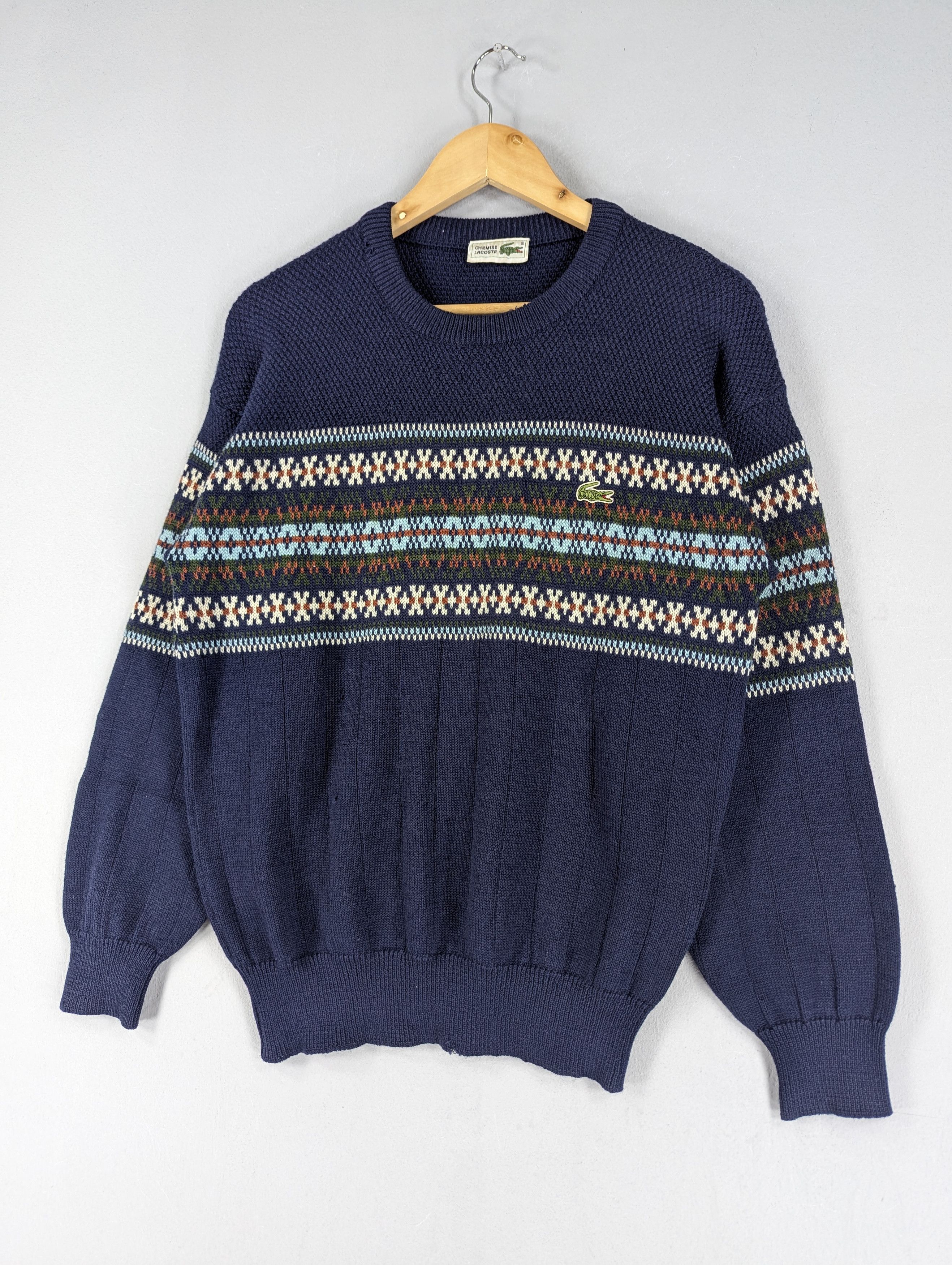 Lacoste Vintage Lacoste Patterned Knitted Jumper Crewneck Size US M / EU 48-50 / 2 - 2 Thumbnail