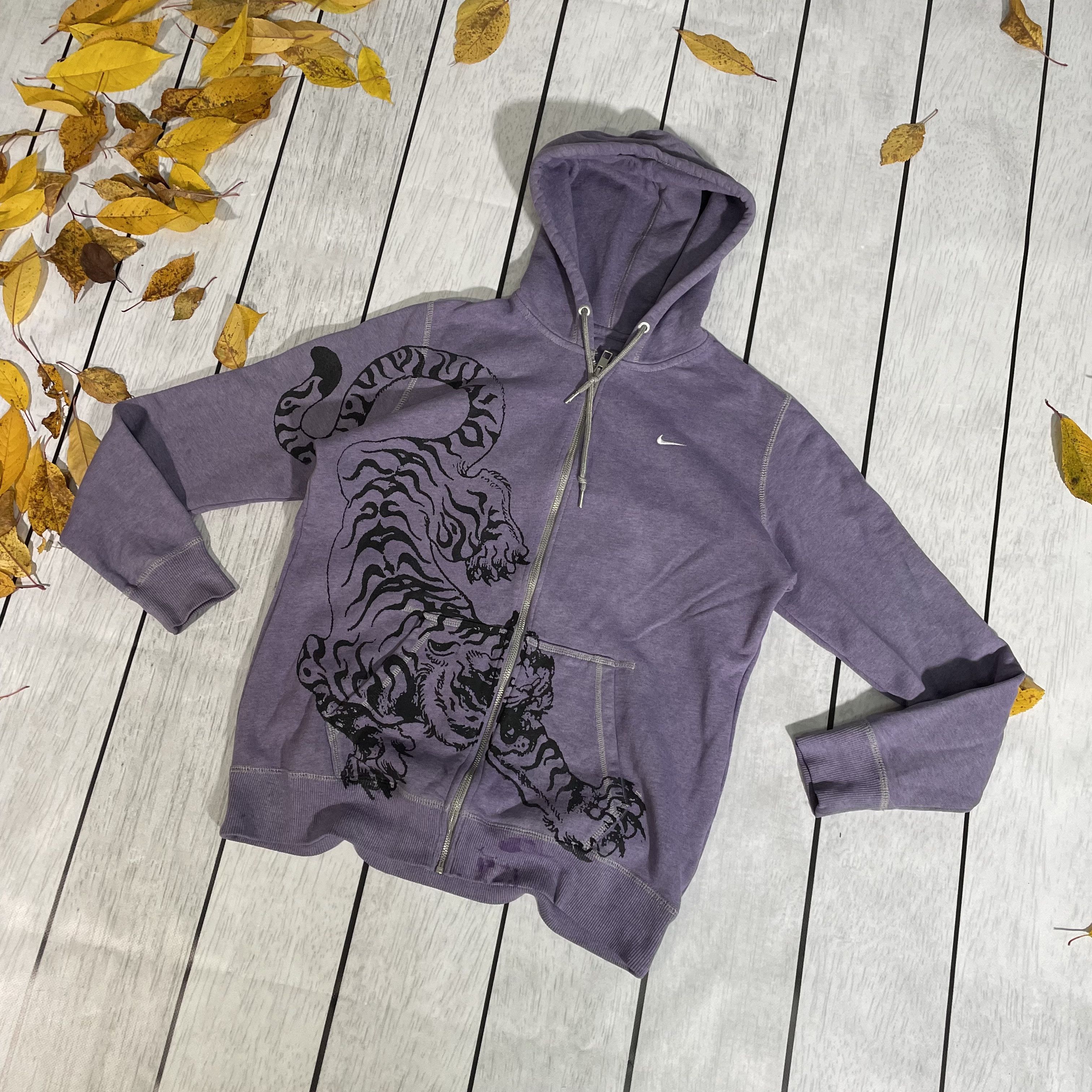 Nike Custom Nike Full zip Hoodie Tiger art grunge opium y2k Size US XL / EU 56 / 4 - 2 Thumbnail