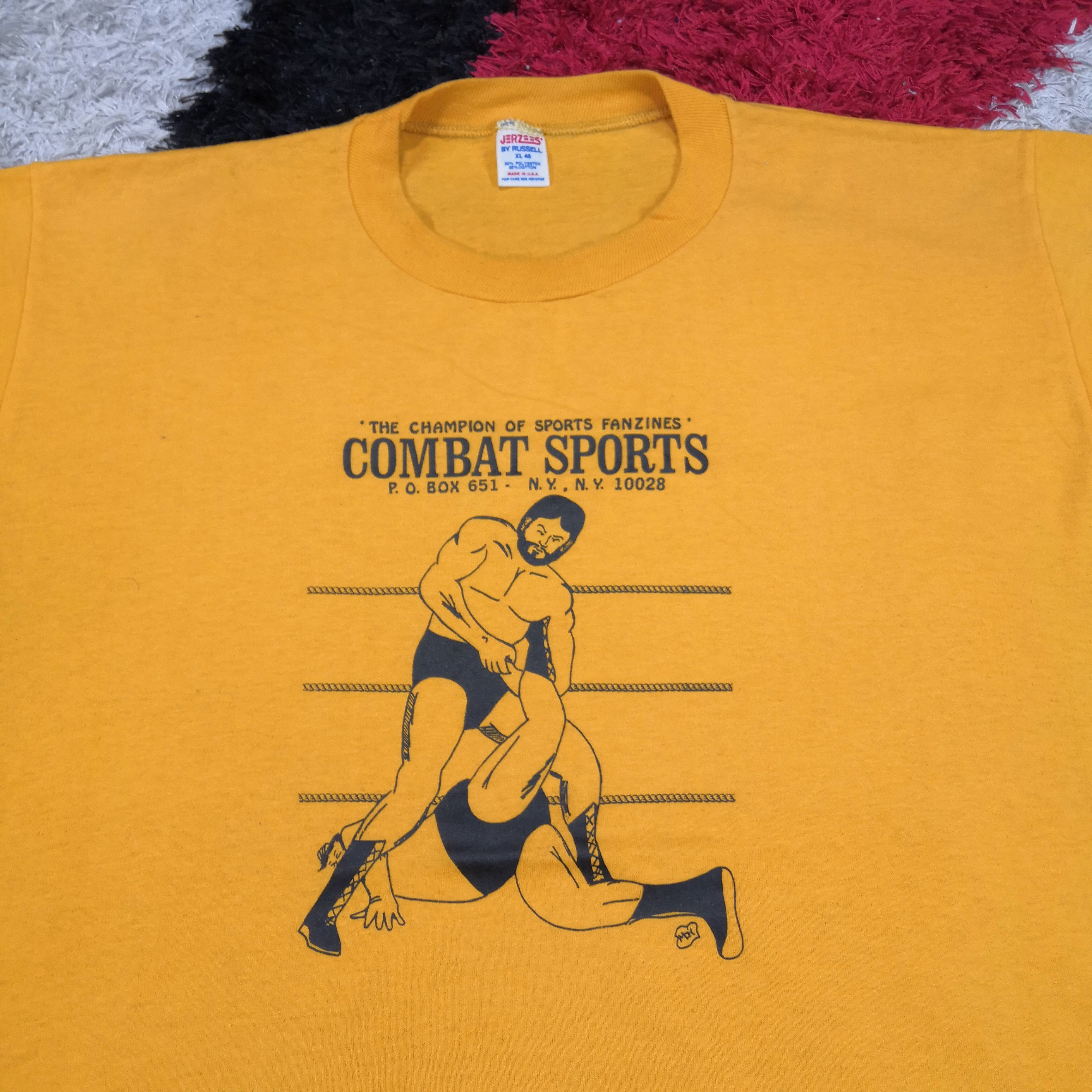 Vintage Vintage 90s Combat Sports Fanzines T-Shirt Crewneck 56789 Size US XL / EU 56 / 4 - 4 Thumbnail