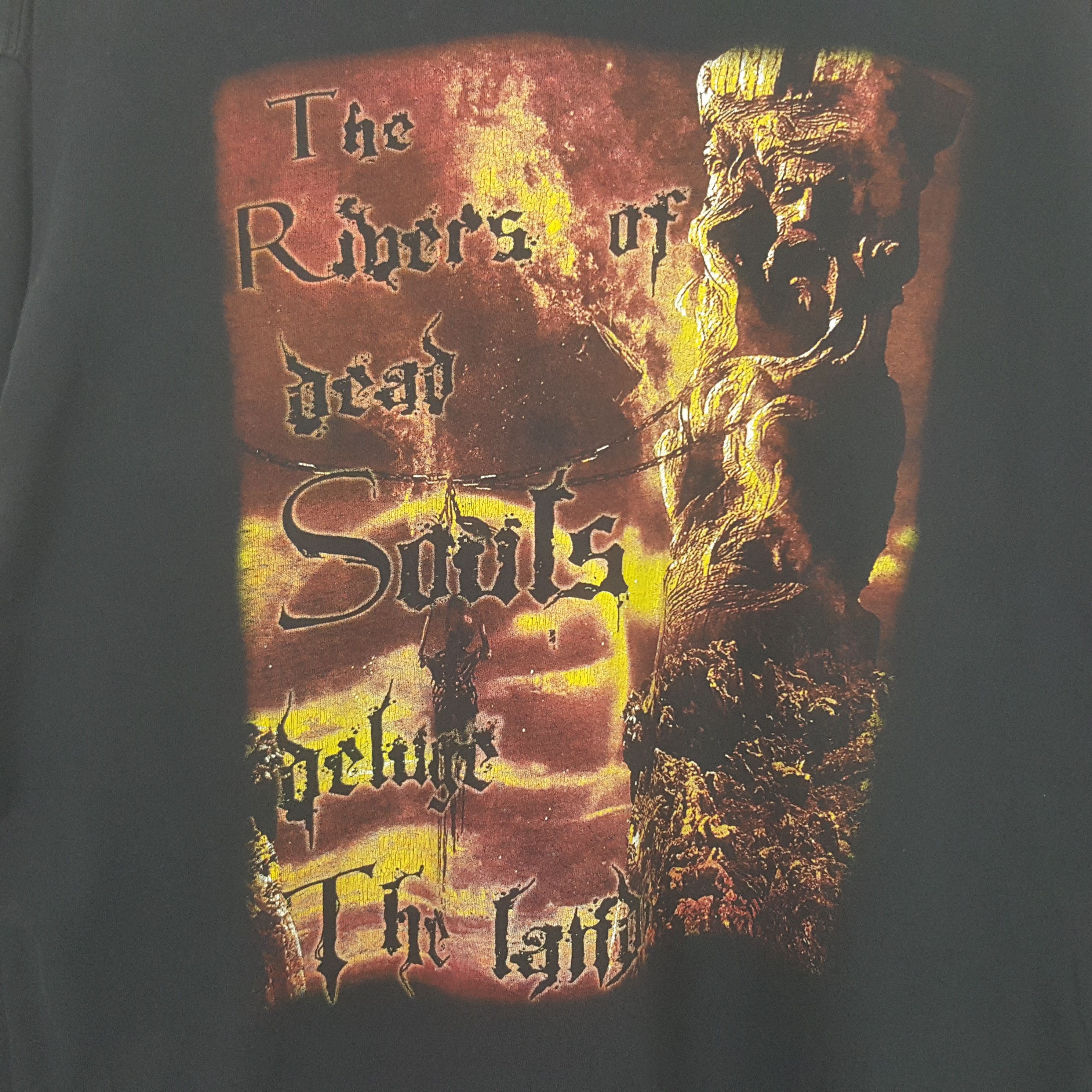 Band Tees Vintage Angelcorpse The Ribers Of Dead Metal Tshirt RR29 Size US XL / EU 56 / 4 - 4 Thumbnail
