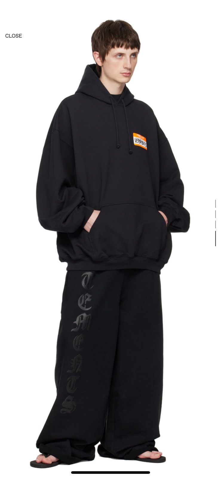 Vetements Vetments “Hello my name is vetments ” hoodie in black Size US S / EU 44-46 / 1 - 7 Thumbnail