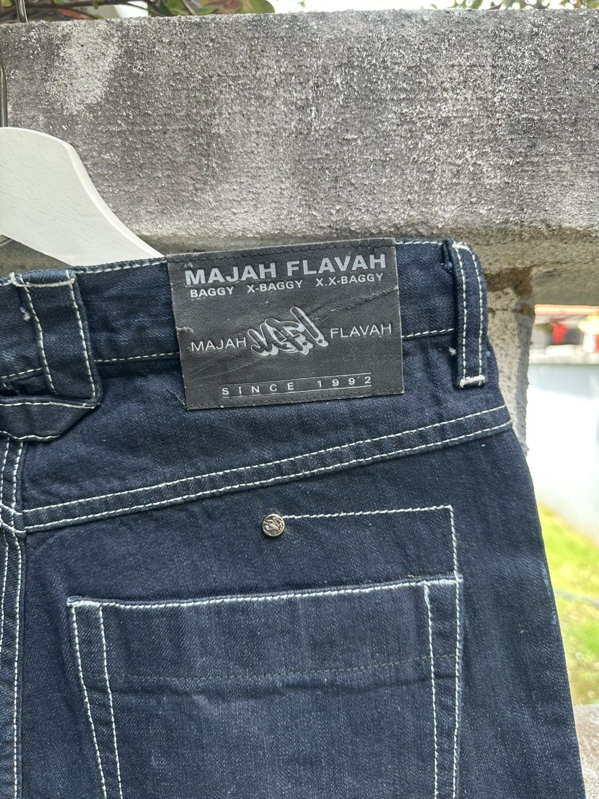 If Six Was Nine × Japanese Brand Vintage 90s MAJAH FLAVAH Baggy HipHop Flare Pants BOSS01 Size US 31 - 18 Thumbnail