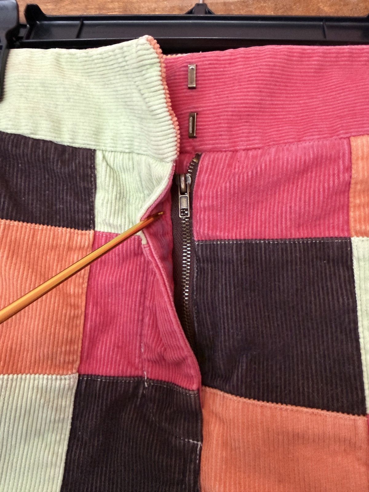 Vineyard Vines Vineyard Vines Plus Corduroy Multicolor Patchwork Skirt Size 38" / US 16 / IT 52 - 3 Thumbnail