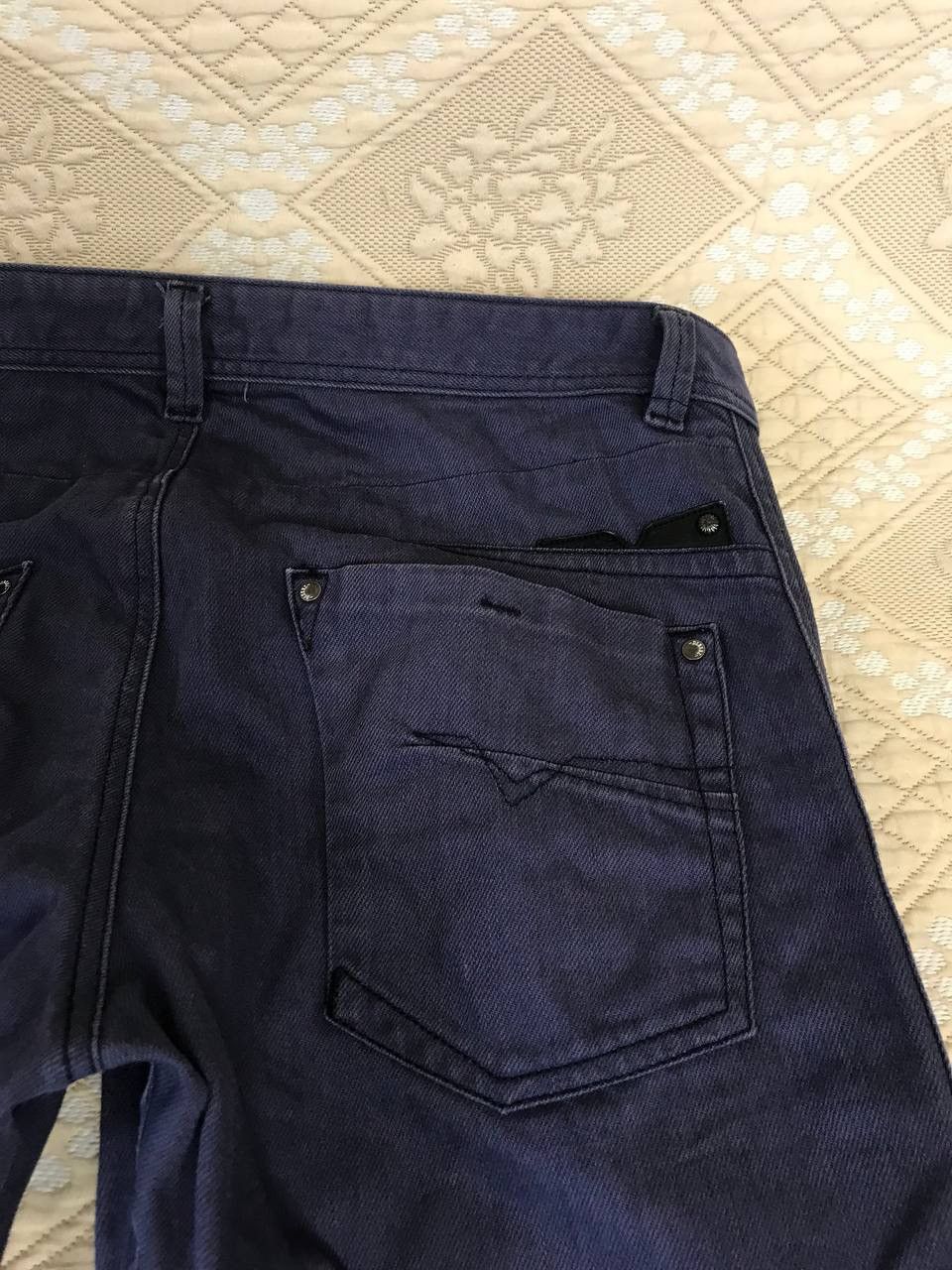Diesel 🔥 Vintage Diesel Darron Purple Denim Pants Jeans Trousers Size US 34 / EU 50 - 11 Thumbnail
