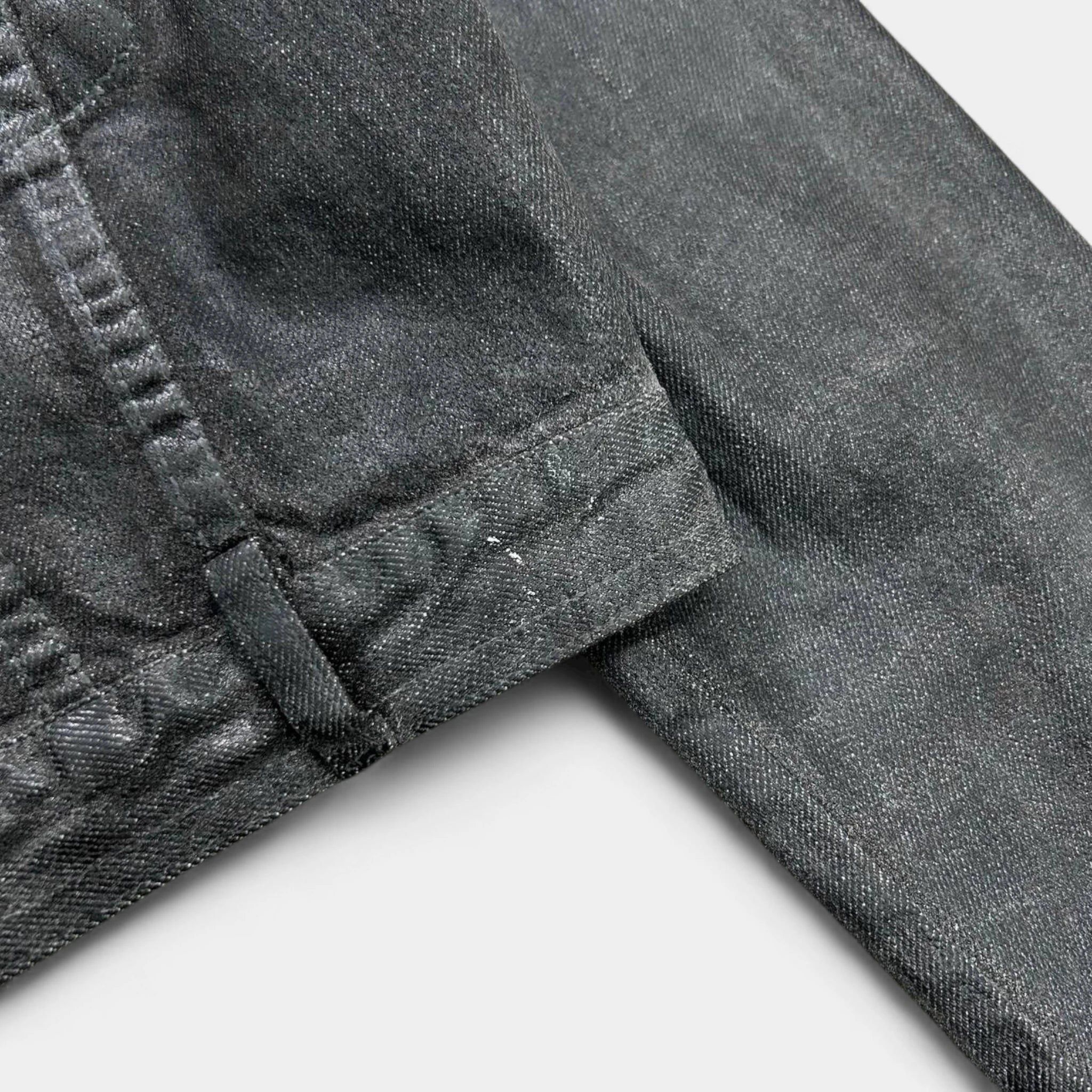 Alexander McQueen McQ Alexander McQueen SS08 Waxed Cropped Denim Trucker Jacke Size S / US 4 / IT 40 - 6 Thumbnail