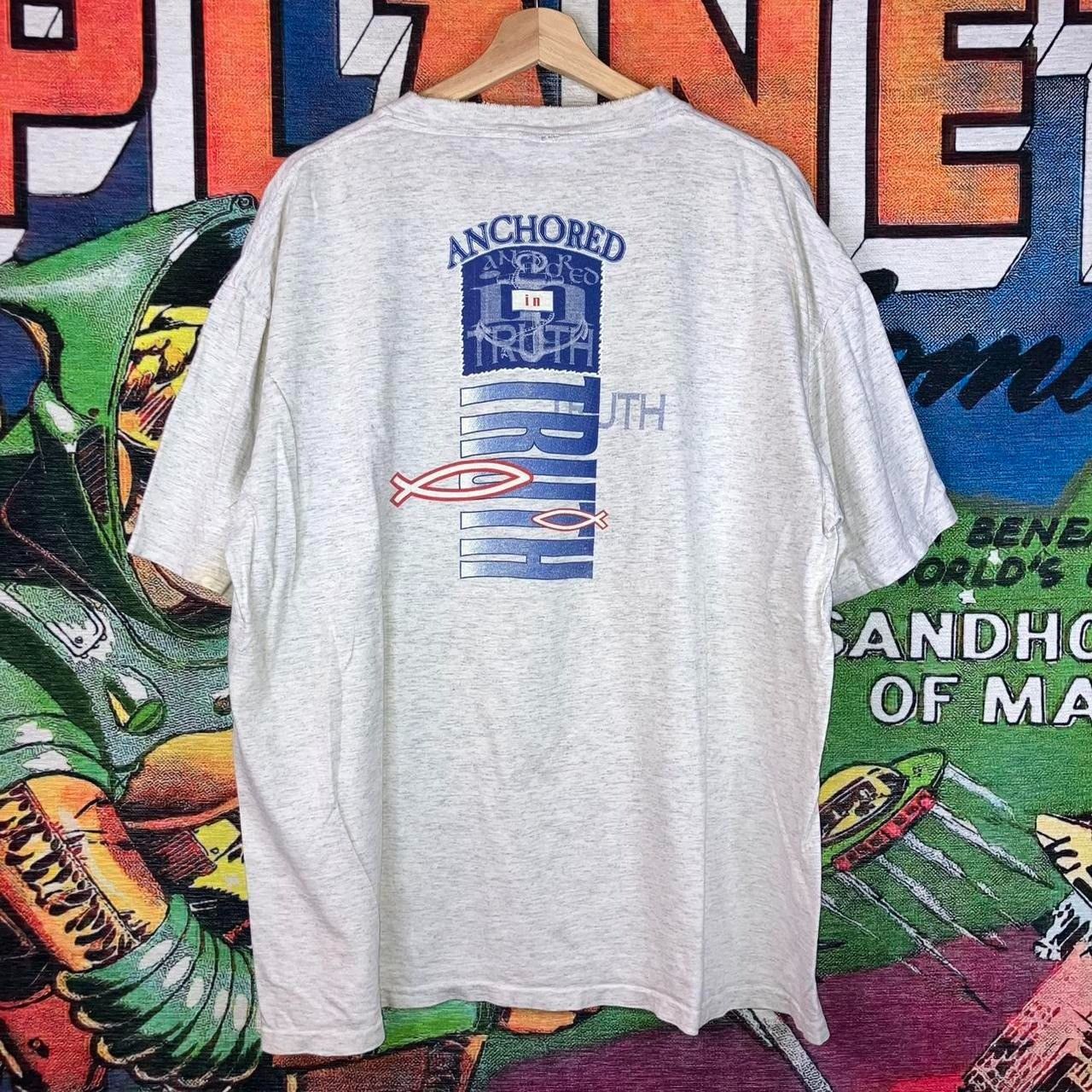 Vintage Vintage 90s 1995 Anchored In Truth Tee Size US XL / EU 56 / 4 - 1 Thumbnail