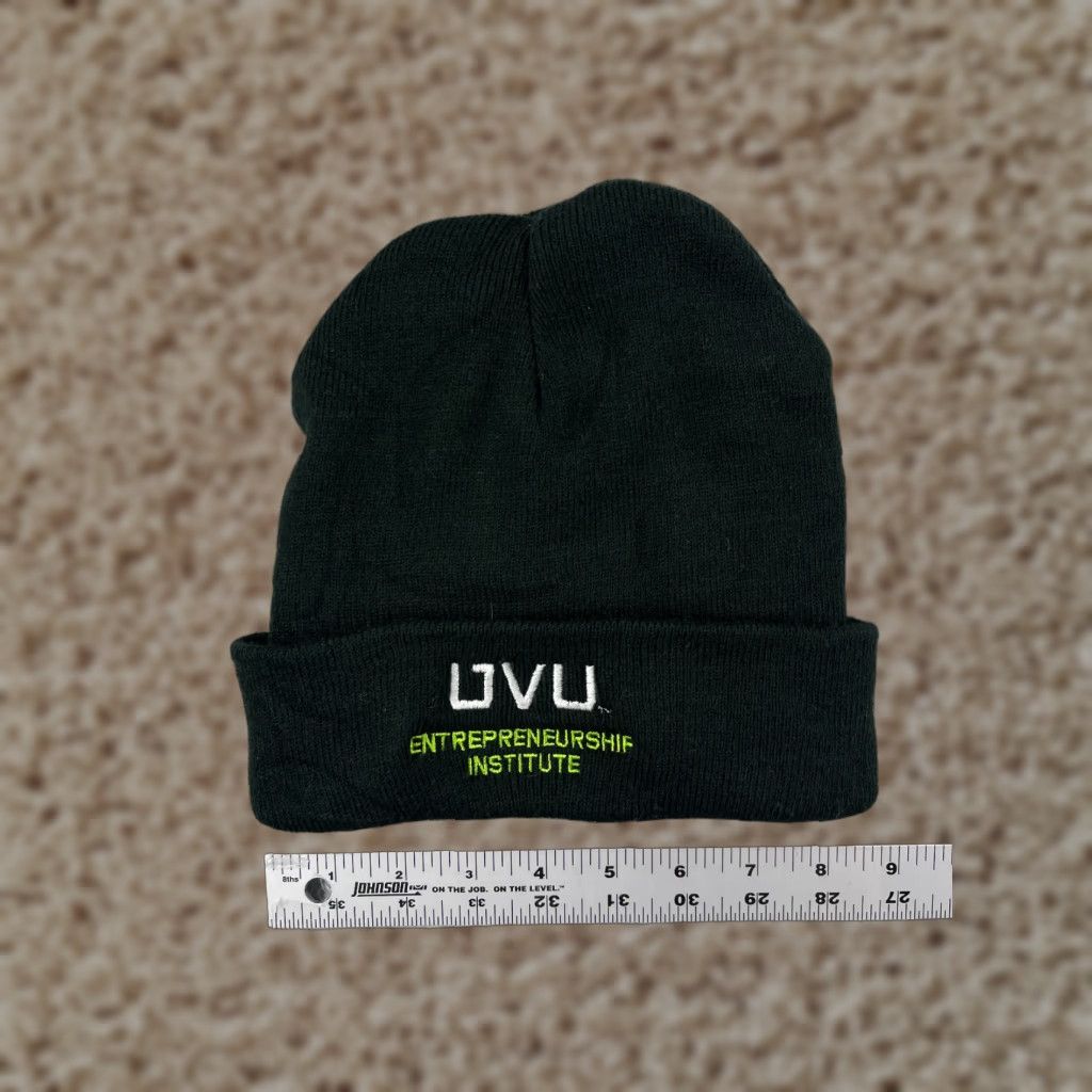 Port & Company UVU Entrepreneurship Institute Beanie Toque Adult Black Knit Acrylic Poly Lined One Size Size ONE SIZE - 1 Thumbnail