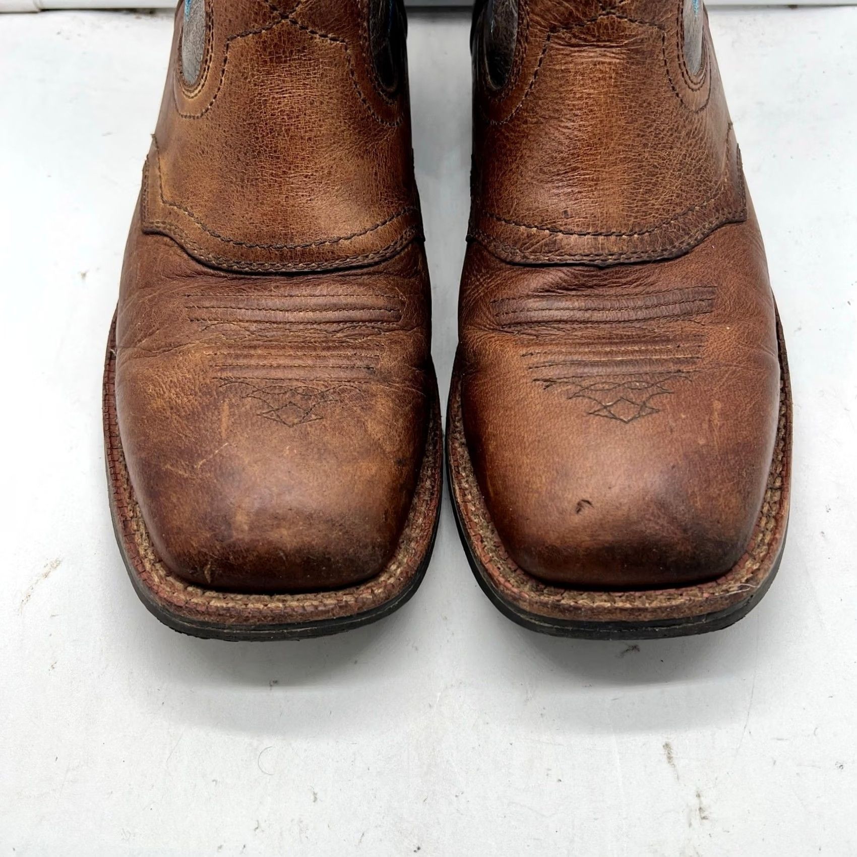 Cody James Cody James Boots Mens 11D Cowboy Square Toe Style EB11-3A Leather Upper Brown Leather Western Mens 11D EB11-3A Boots Cody James Size US 12 / EU 45 - 6 Thumbnail