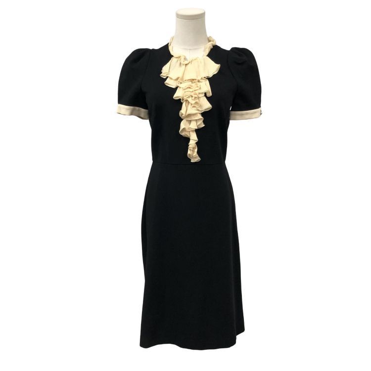 Gucci Gucci Ruffle Trim Midi Dress Size L Size L / US 10 / IT 46 - 1 Thumbnail