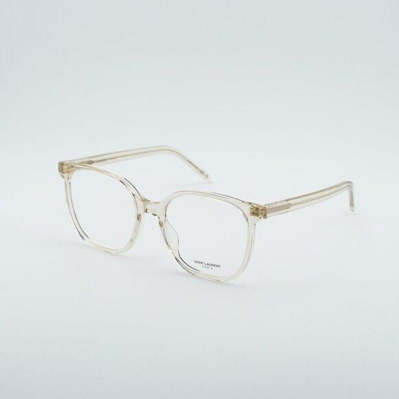 Saint Laurent Paris Saint Laurent SL M155 004 Eyeglasses Transparent Ivory 55mm Size ONE SIZE - 1 Thumbnail