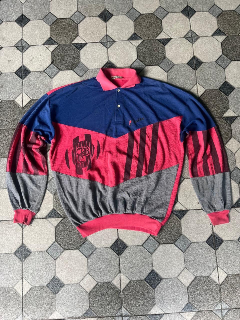 Japanese Brand 90s Lotto bright fleece pullover Size US L / EU 52-54 / 3 - 1 Thumbnail