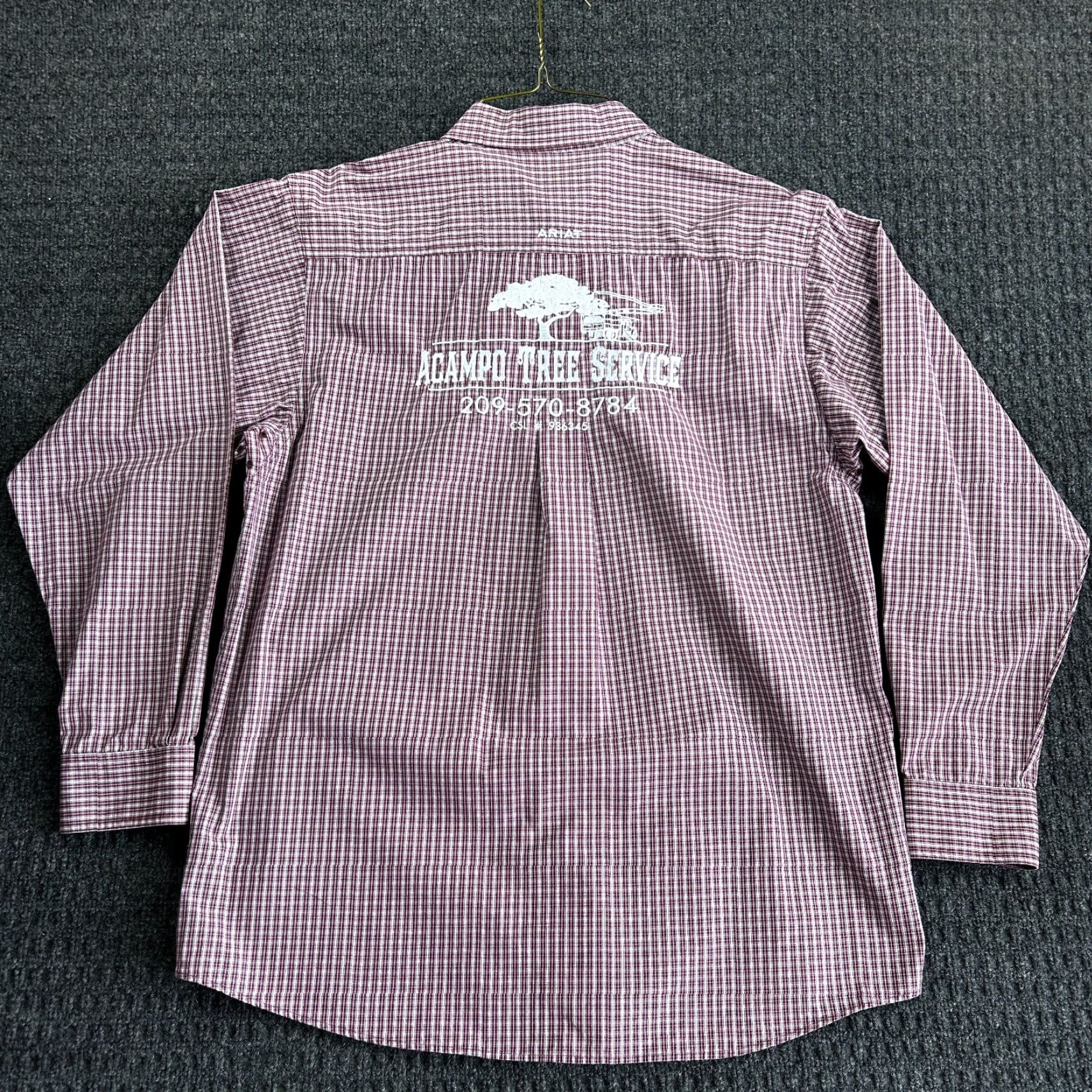 Ariat Ariat Pro Series Shirt Plaid Long Sleeve Button-Up L Plum Men Cowboy Rodeo Workwear Casual Size US L / EU 52-54 / 3 - 5 Thumbnail