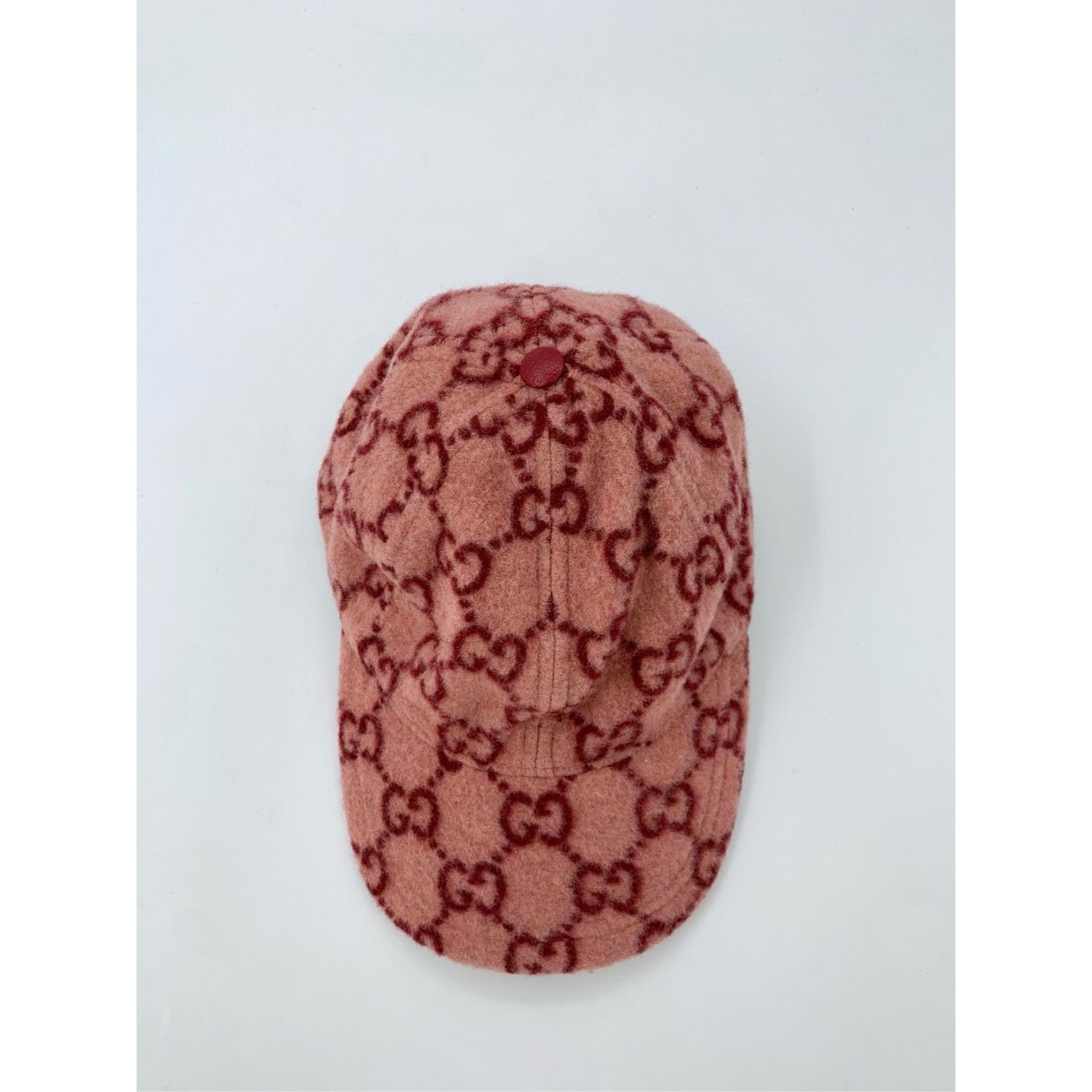 Gucci Gucci Pink Wool GG Pattern Baseball Cap With Adjustable Stra Size ONE SIZE - 6 Thumbnail