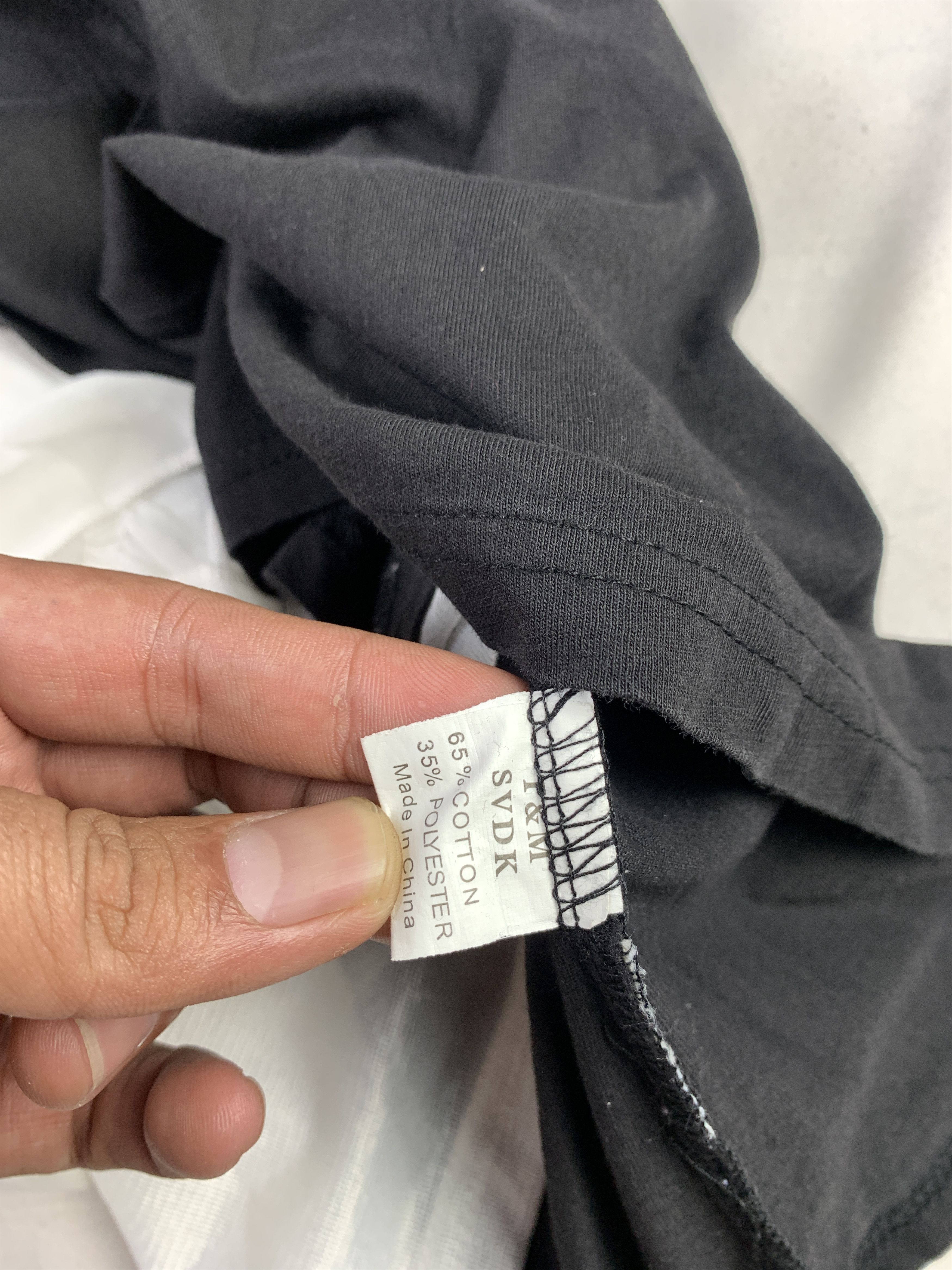 Japanese Brand SVDK Black Multifabric Studded Dressy Tee (M) Size M / US 6-8 / IT 42-44 - 10 Thumbnail