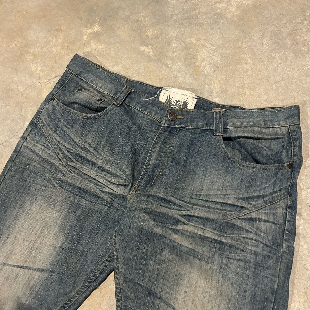 Japanese Brand × Southpole × Vintage Crazy Vintage Y2K Flap Pocket Baggy Faded Jeans Cyber Skater Size US 40 / EU 56 - 9 Thumbnail