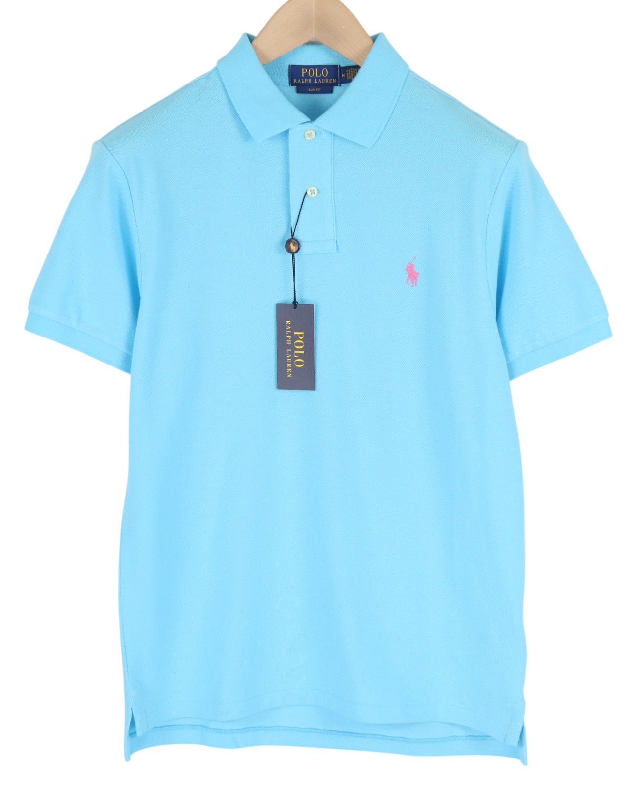 Polo Ralph Lauren SLIM FIT M Blue Short Sleeve Polo Neck T-Shirt 84531 Size US M / EU 48-50 / 2 - 1 Thumbnail