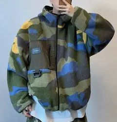 VIBE Vintage Street Hip Hop Camouflage Warm Hooded Jacket Coat Size US XL / EU 56 / 4 - 6 Thumbnail