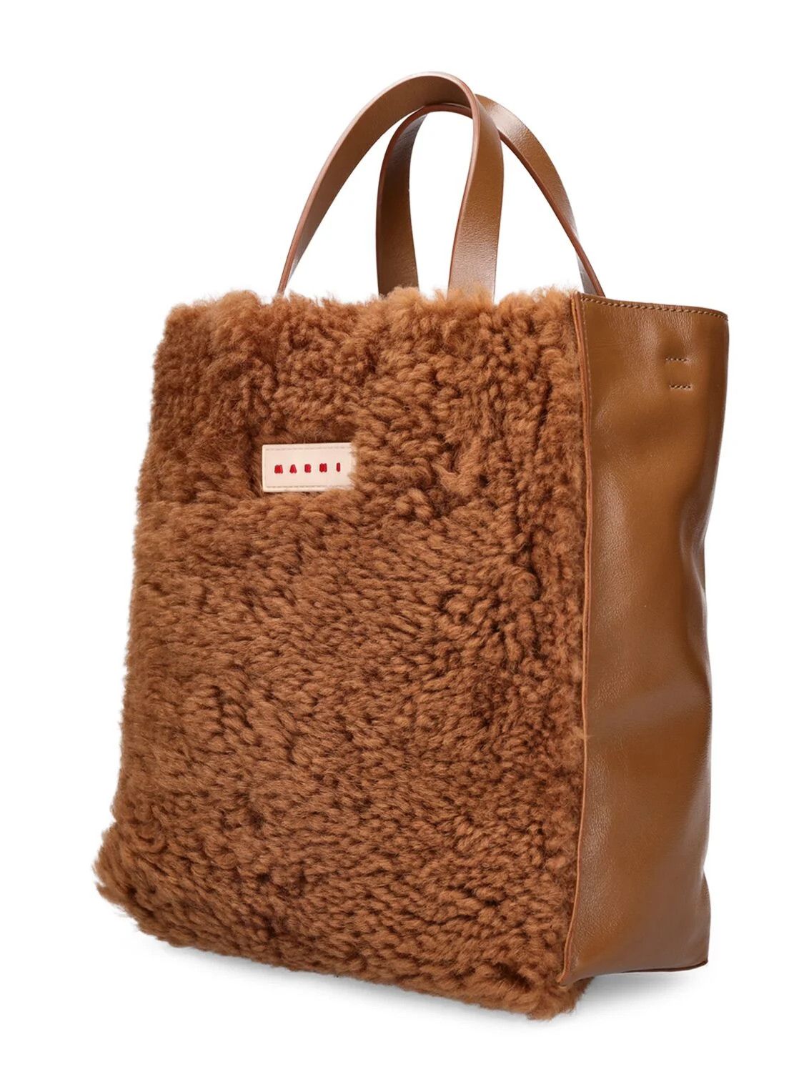 Marni MARNI Museo Small brown Shearling soft shoulder bag Size ONE SIZE - 1 Thumbnail