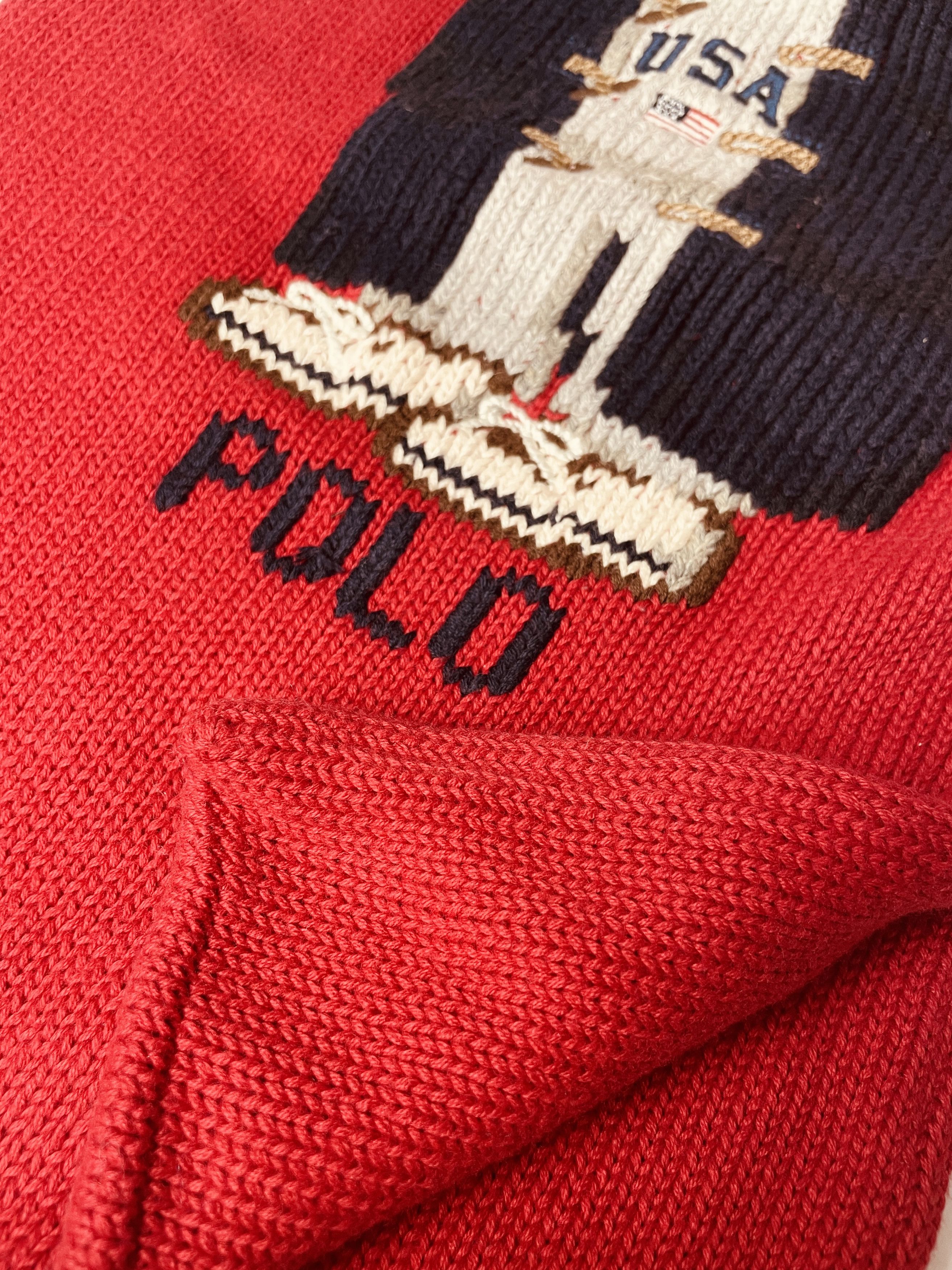Polo Ralph Lauren Ralph Lauren Classic Bear Pattern Scarf Size 42 - 4 Thumbnail
