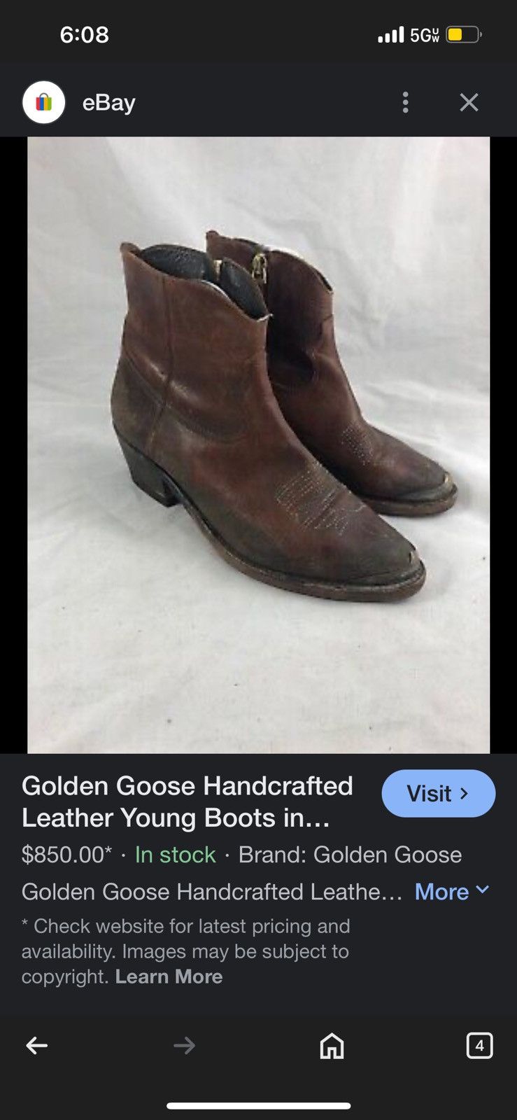 Golden Goose Golden goose vintage handmade leather cowboy boot Size US 10 / IT 40 - 5 Thumbnail