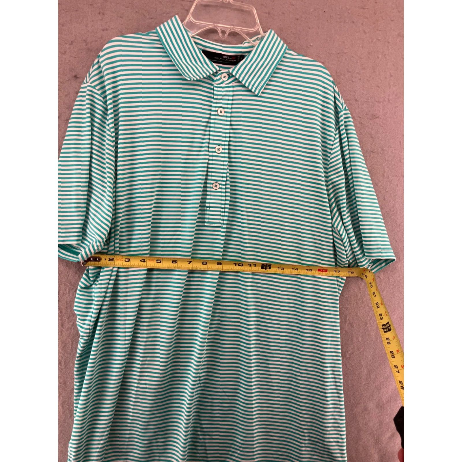 Ralph Lauren Ralph Lauren RLX Polo Mens Large Striped Green and White Polo Size US L / EU 52-54 / 3 - 3 Thumbnail